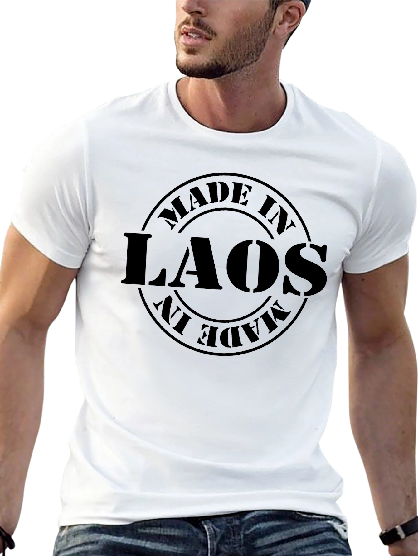 Made In Laos Black T-Shirt