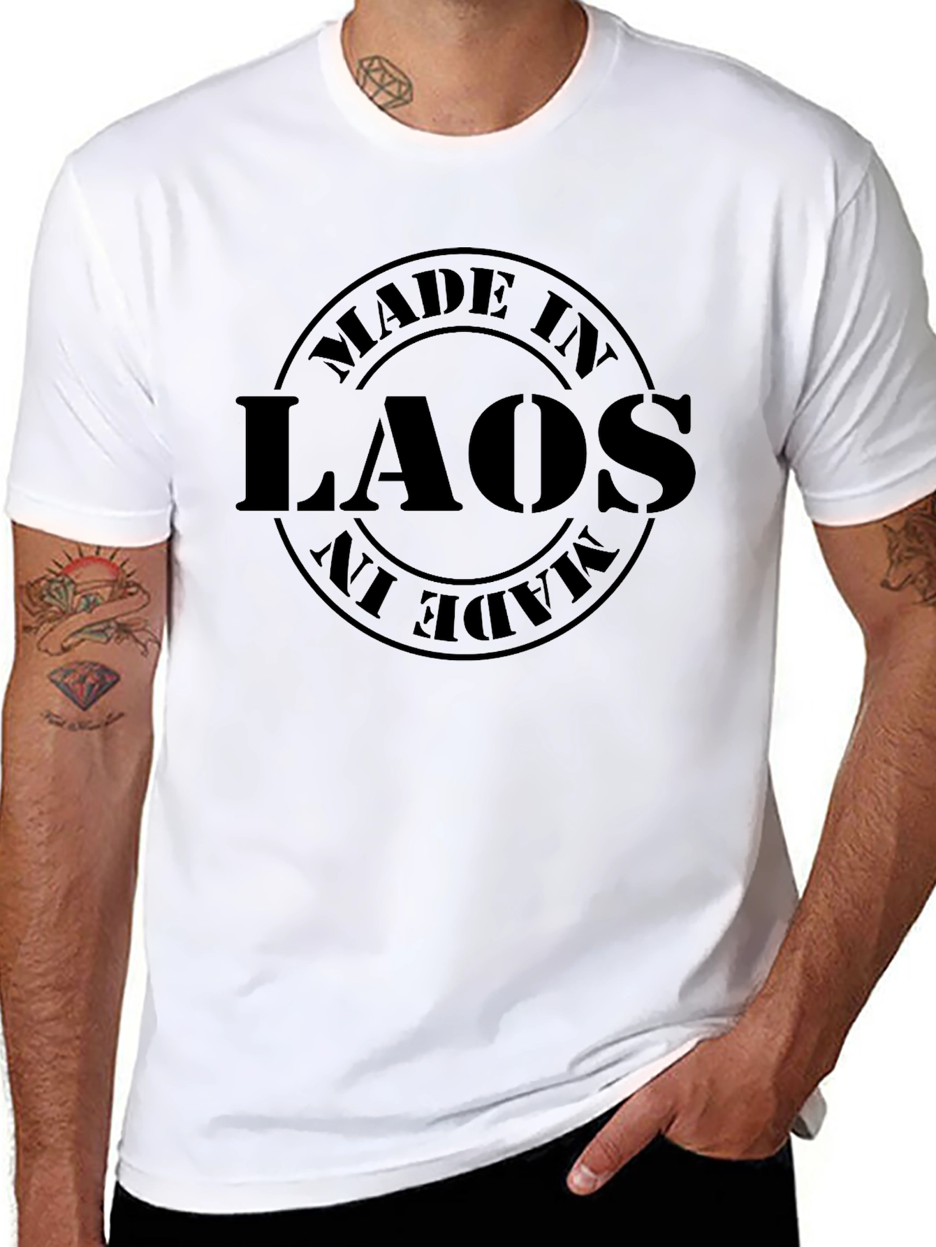 Made In Laos Black T-Shirt