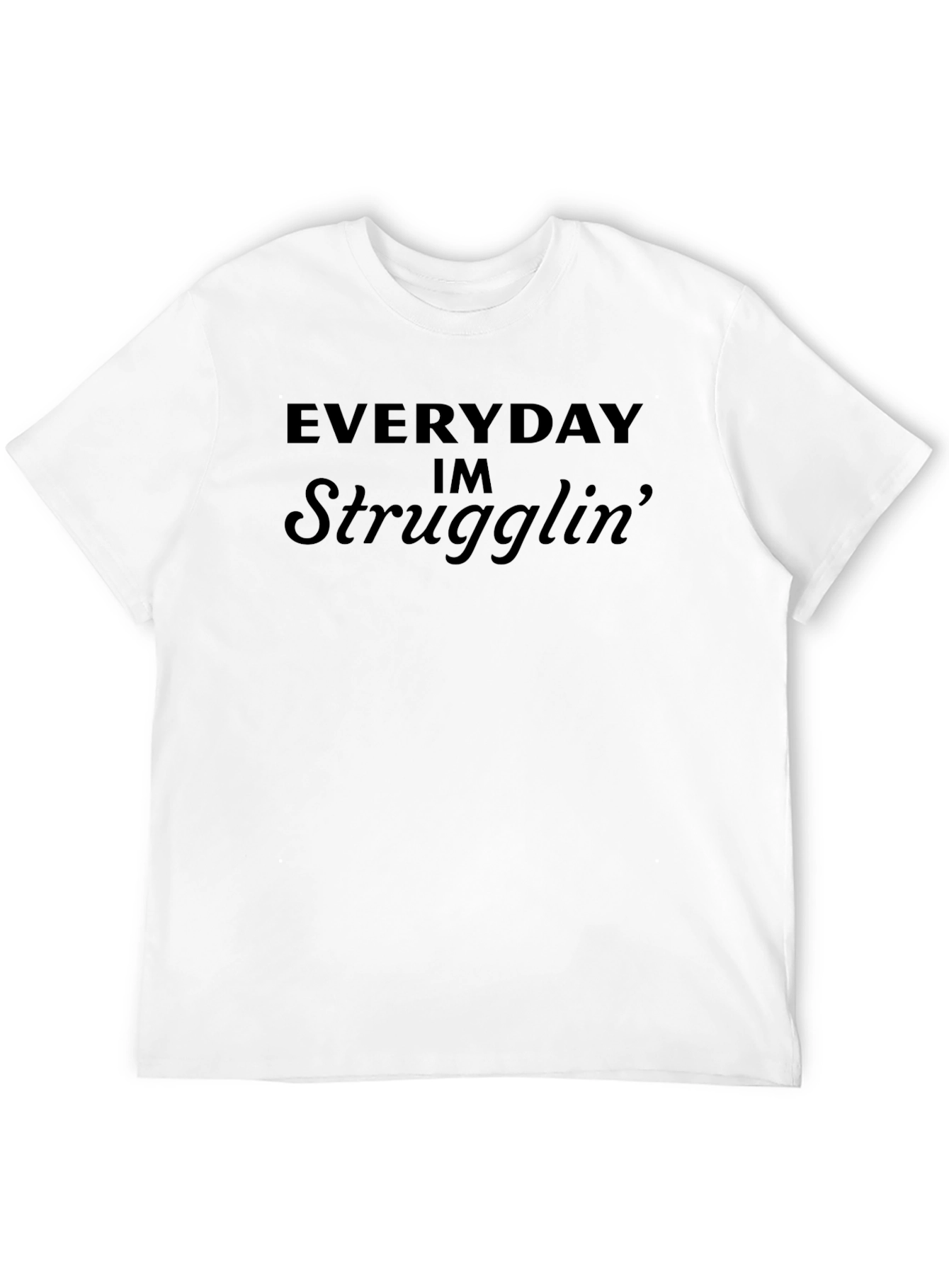 Everyday Im Strugglin Graphic Tee - Black