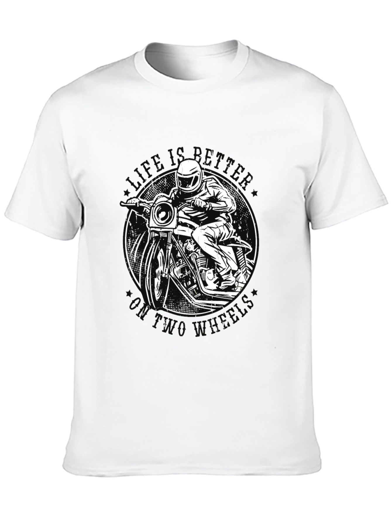 Life is Better on Two Wheels Black T-Shirt