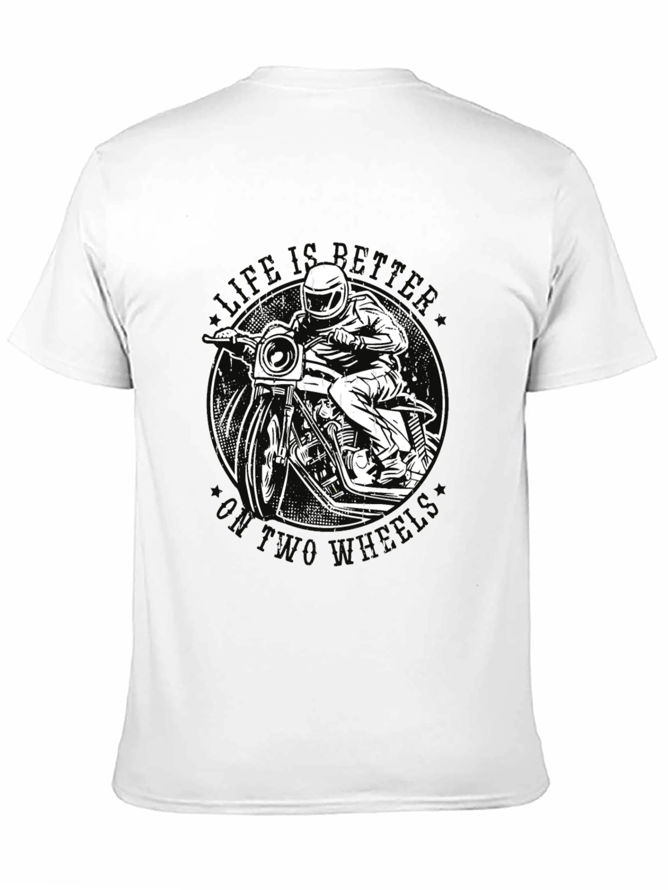 Life is Better on Two Wheels Black T-Shirt
