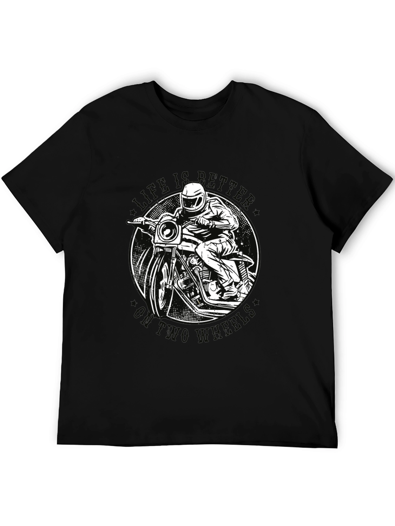 Life is Better on Two Wheels Black T-Shirt