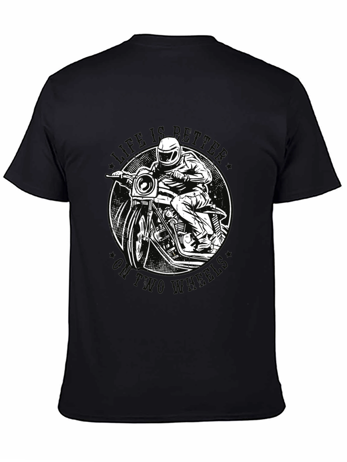 Life is Better on Two Wheels Black T-Shirt