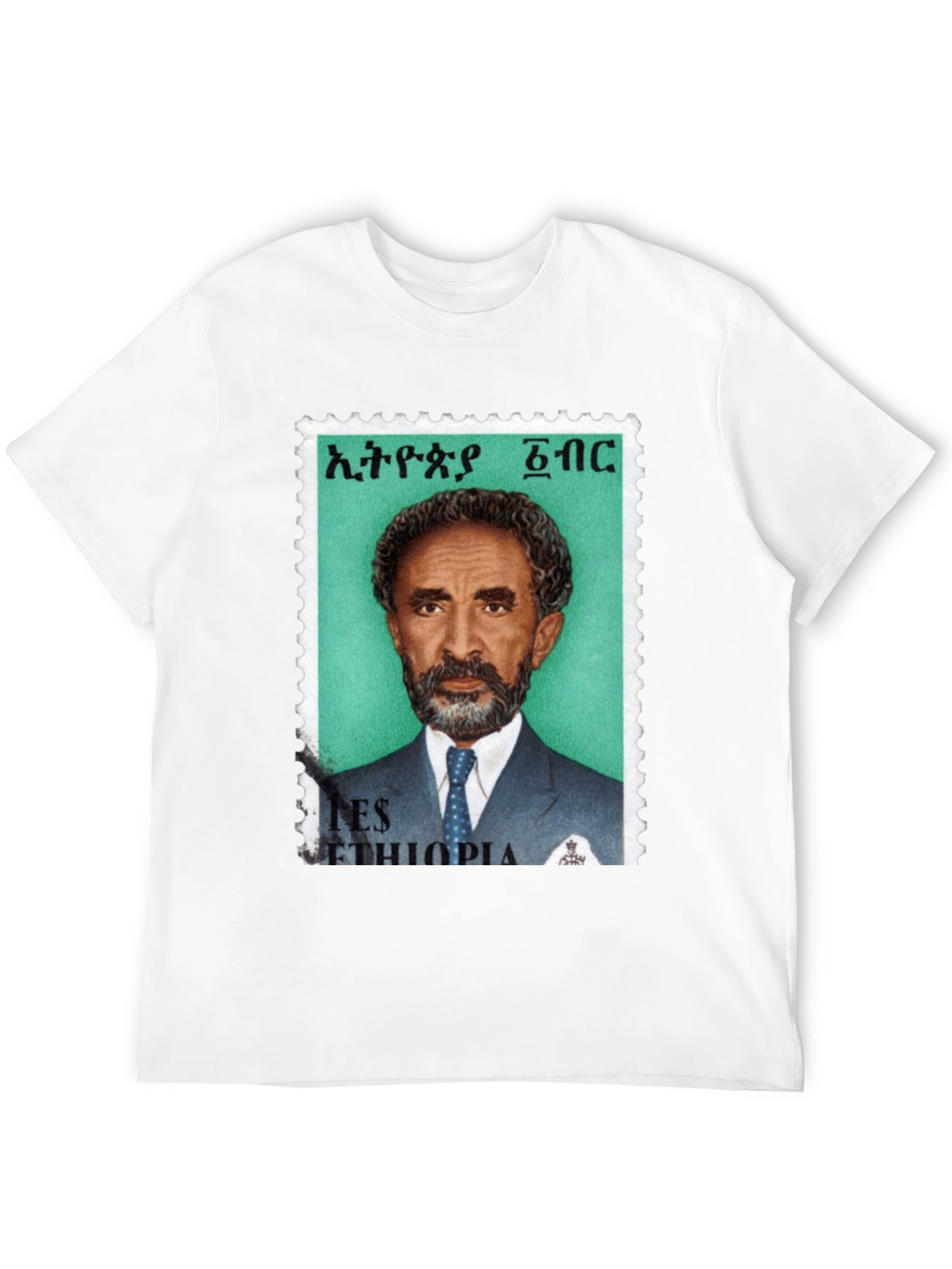 Haile Selassie Stamp Tee - Rastafarian T-Shirt