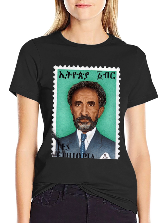 Haile Selassie Stamp Tee - Rastafarian T-Shirt