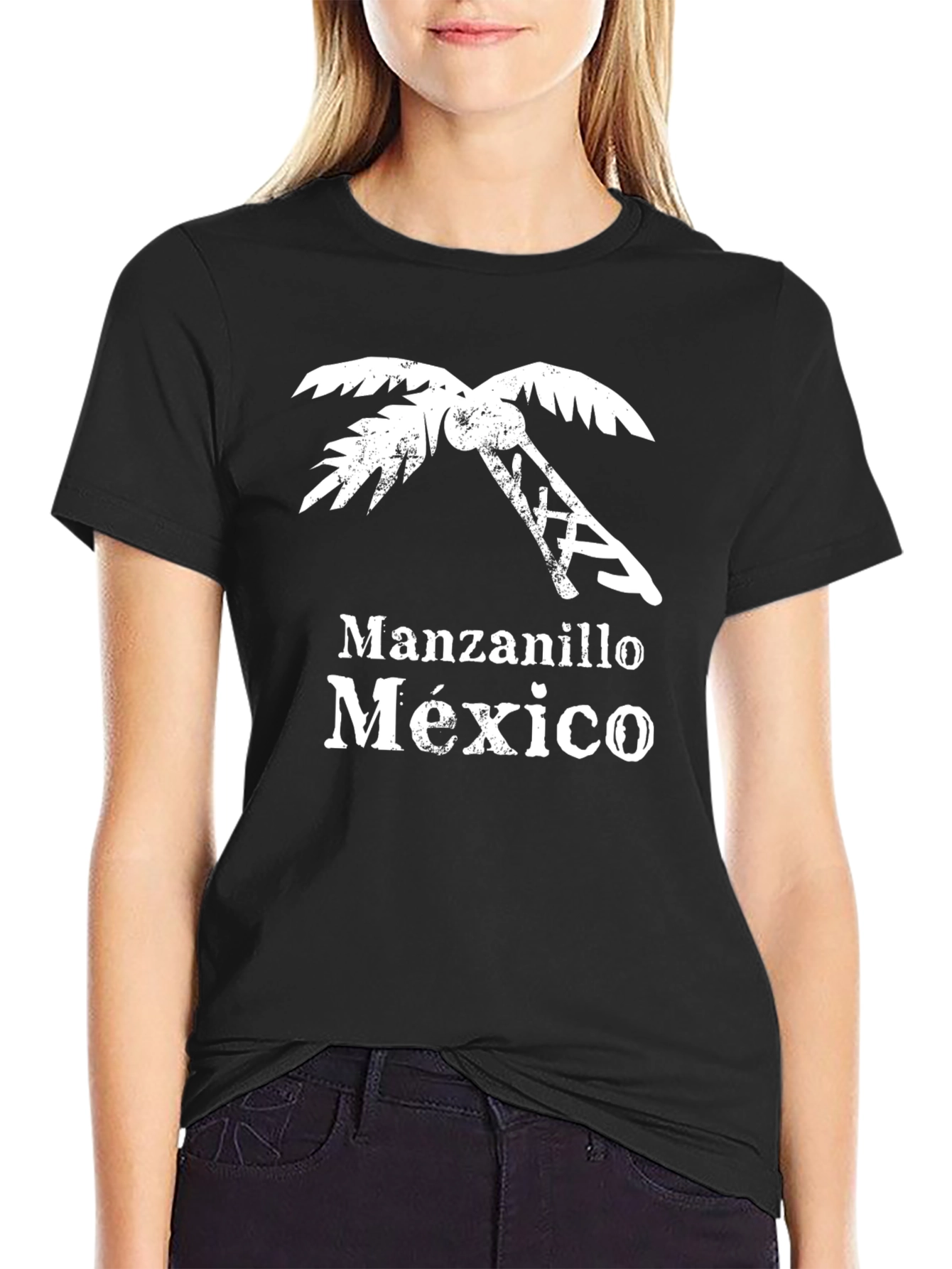 Manzanillo Mexico Palm Tree Graphic T-Shirt