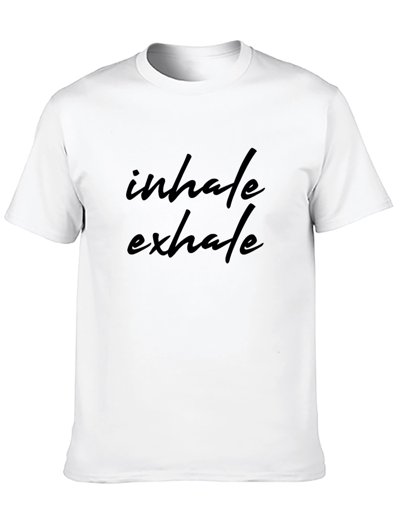 Inhale Exhale Black Graphic T-Shirt