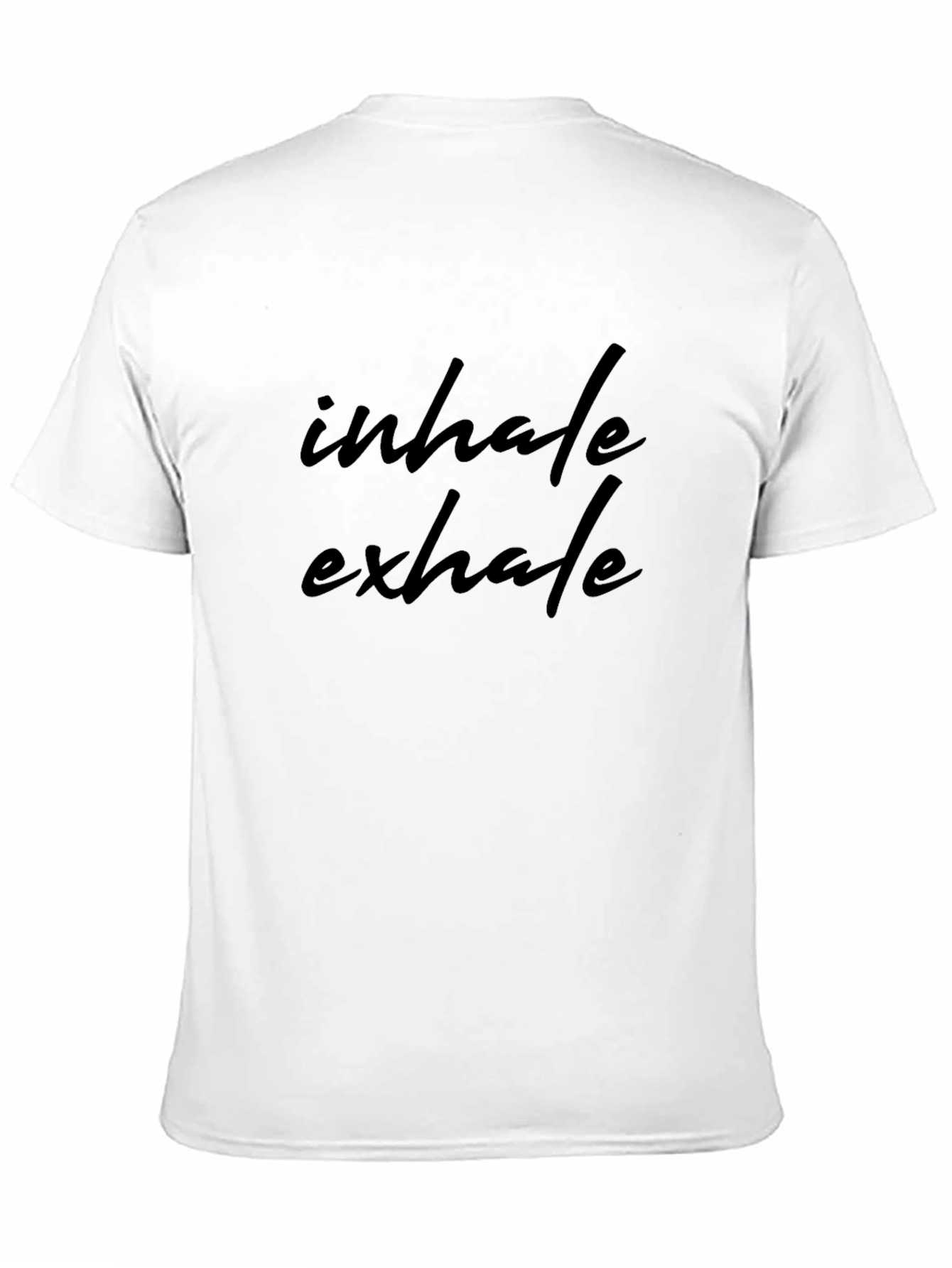 Inhale Exhale Black Graphic T-Shirt