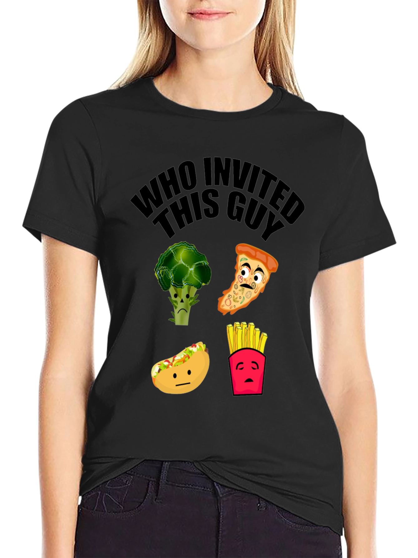 Funny Food Graphic Tee - Who Invited This Guy?
