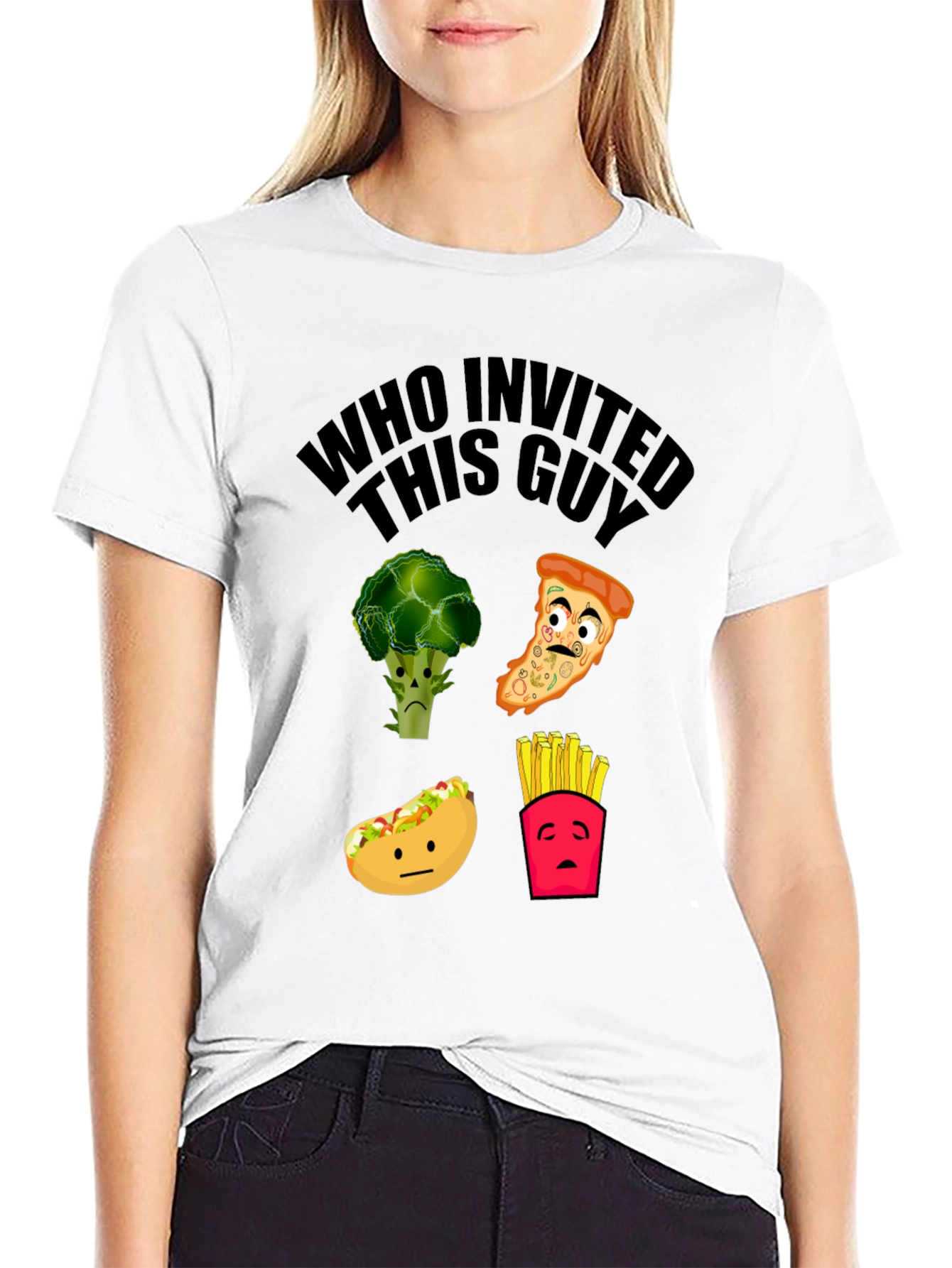 Funny Food Graphic Tee - Who Invited This Guy?