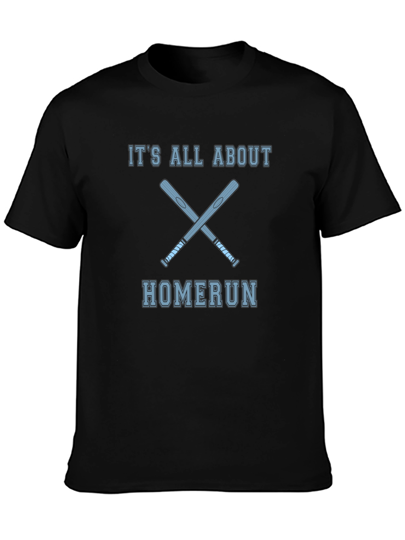 Homerun Baseball T-Shirt - Black Cotton Tee