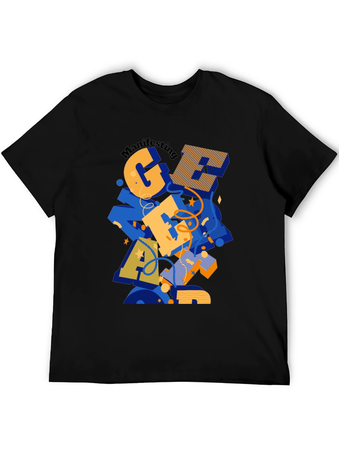Manifesting Great Apparel Black Graphic Tee