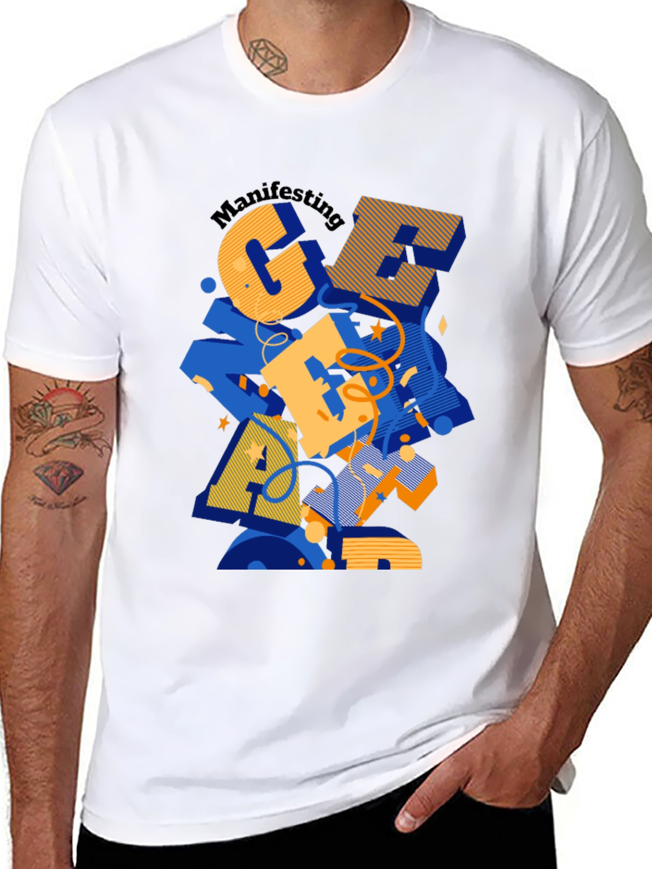 Manifesting Great Apparel Black Graphic Tee