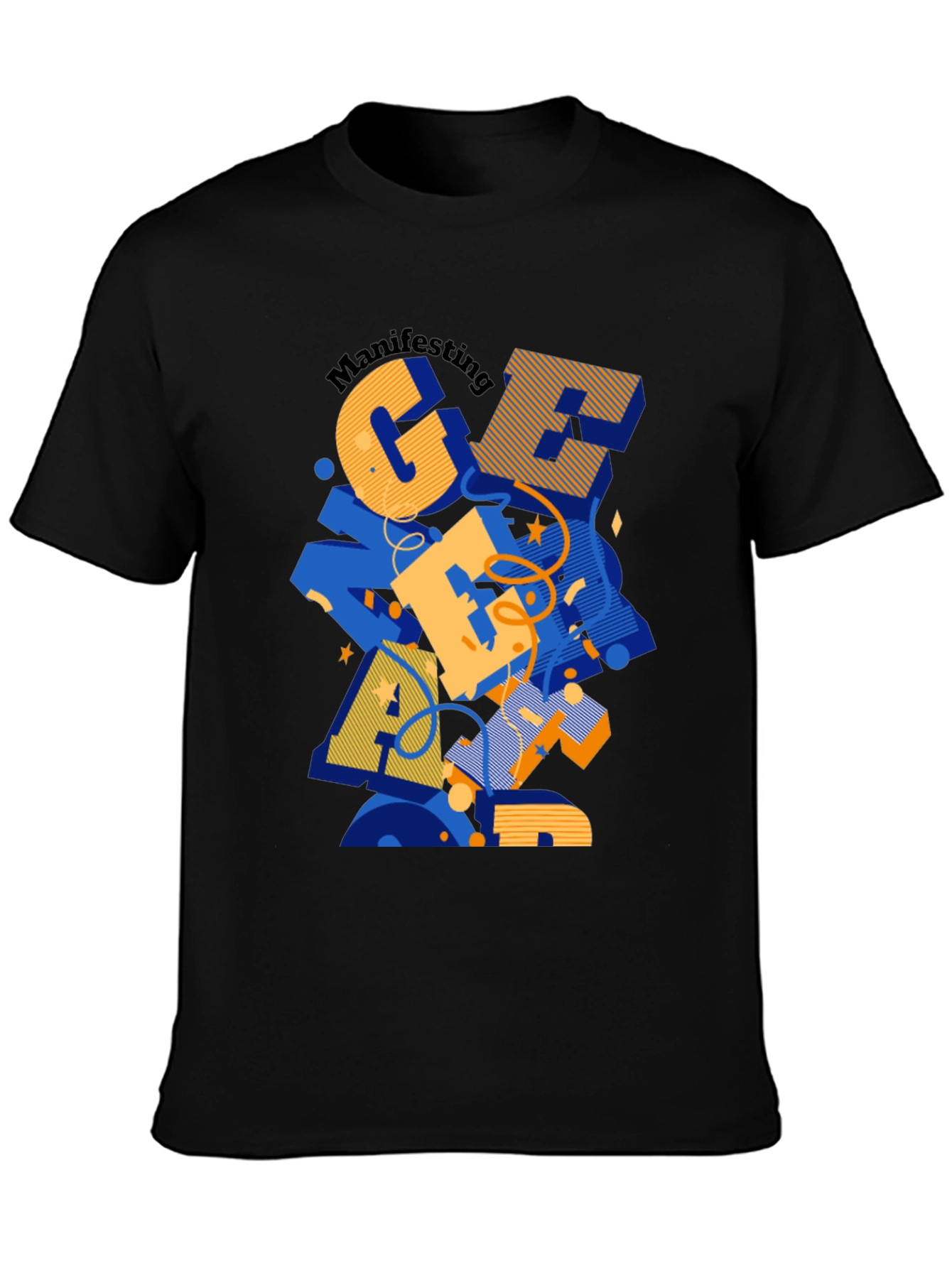 Manifesting Great Apparel Black Graphic Tee