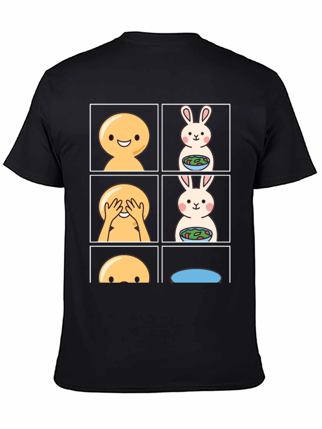 Emoji & Bunny Salad Humor T-Shirt