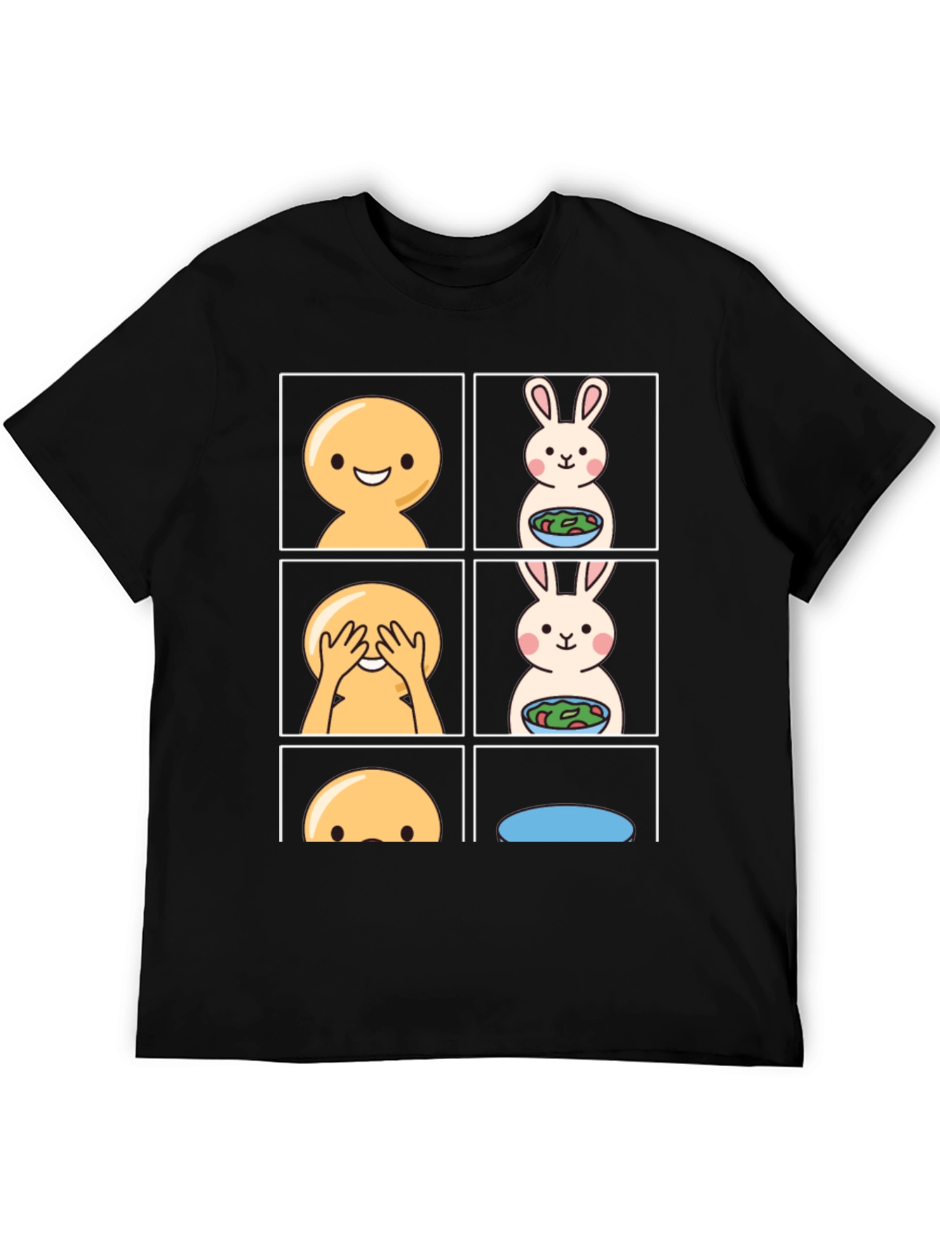 Emoji & Bunny Salad Humor T-Shirt