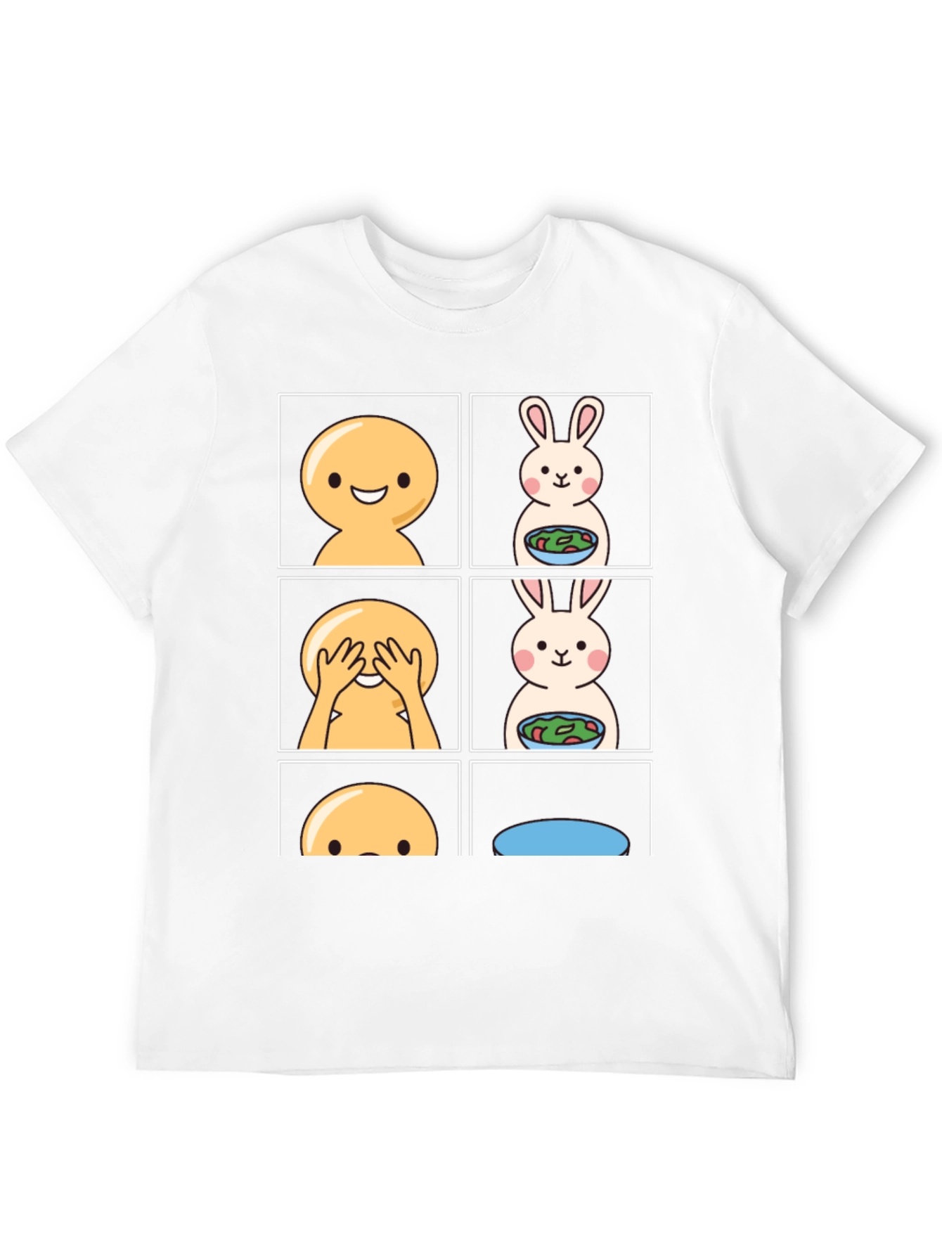 Emoji & Bunny Salad Humor T-Shirt
