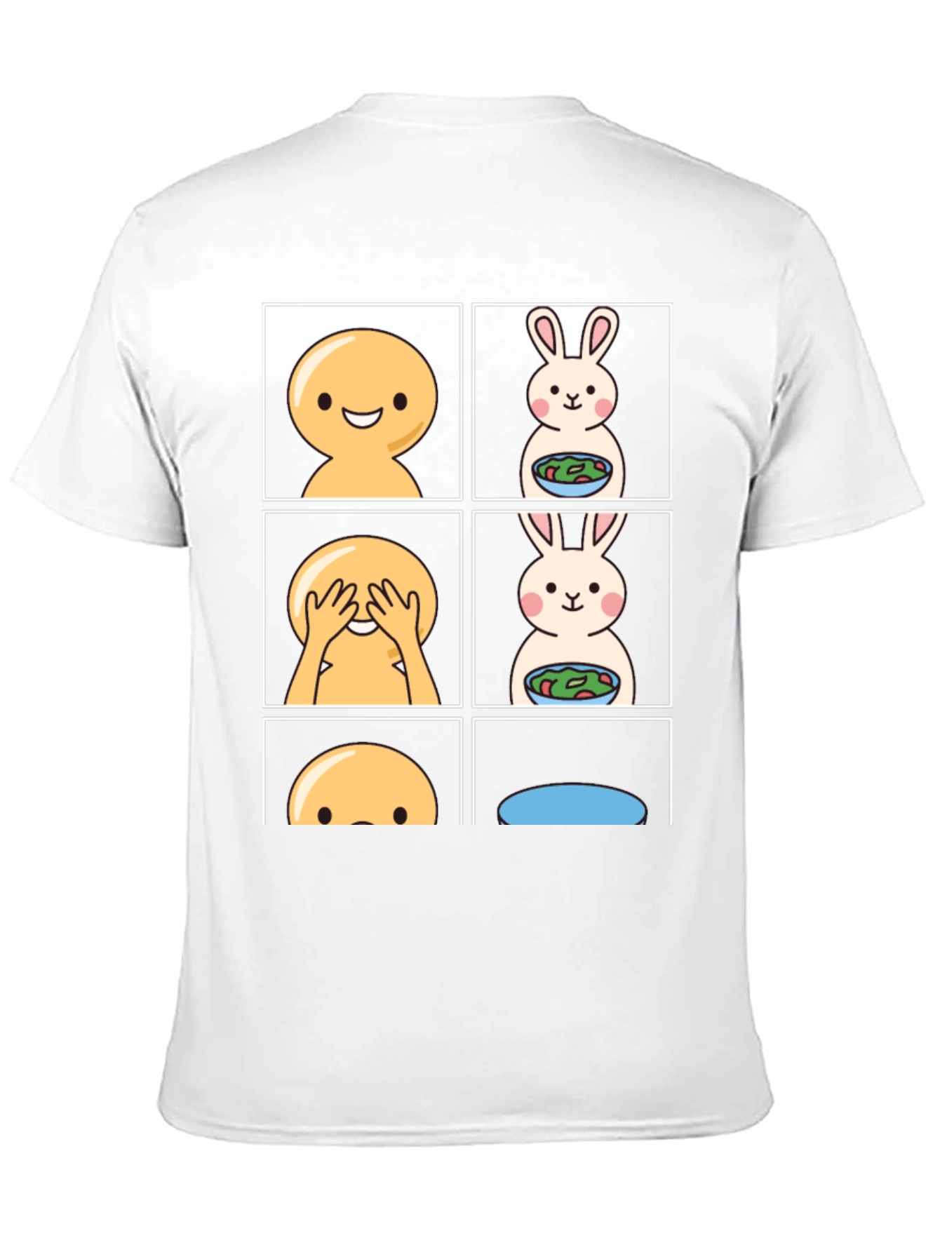 Emoji & Bunny Salad Humor T-Shirt