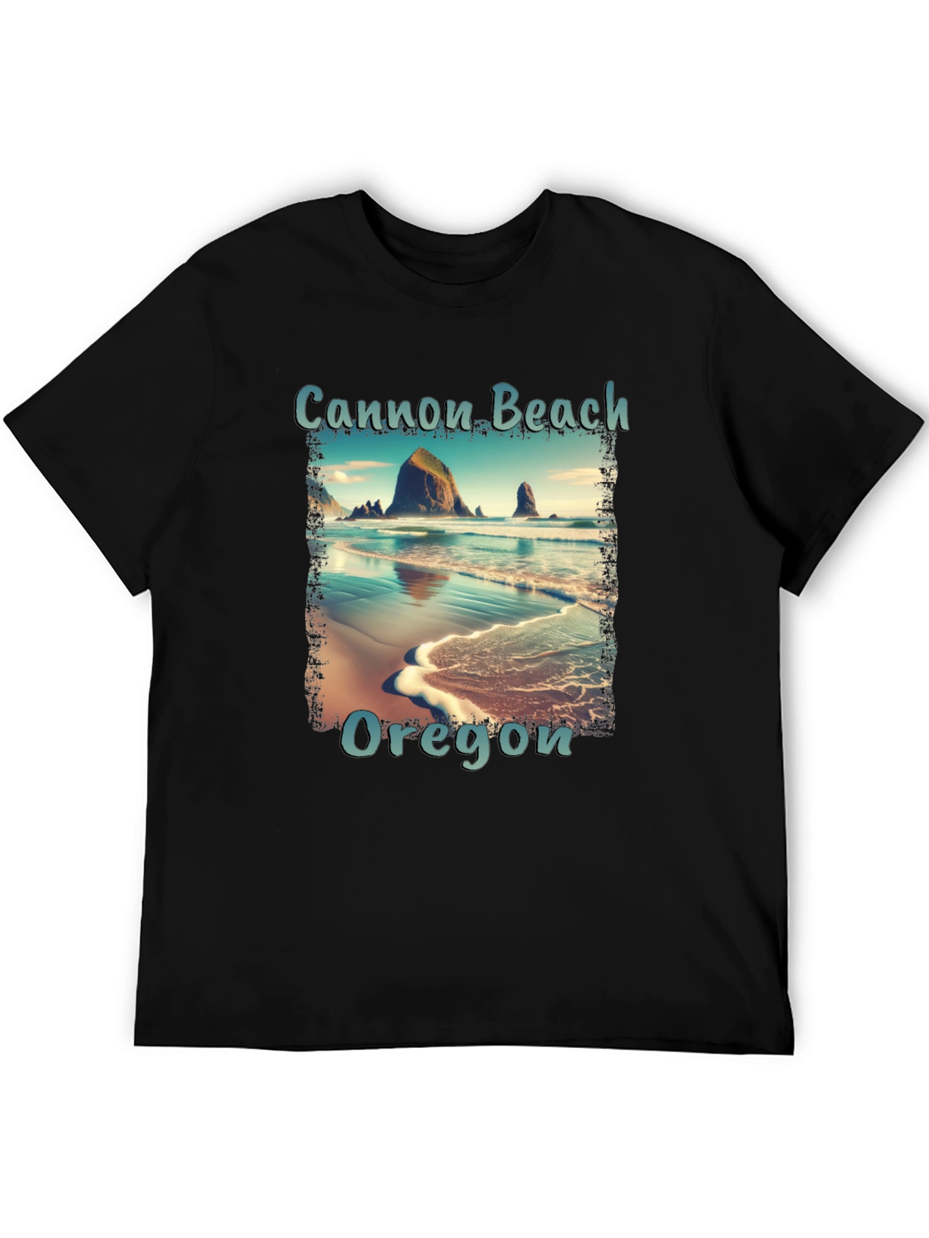 Cannon Beach Oregon Tee - Scenic Coastal Design