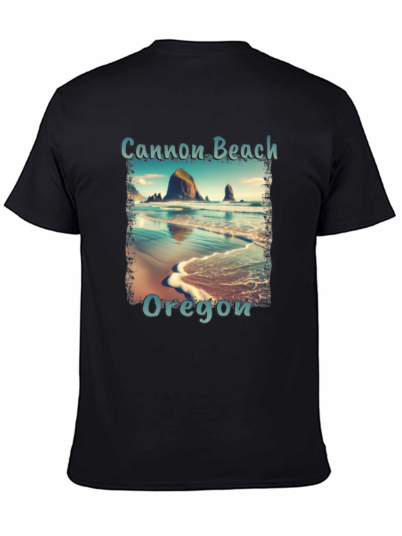 Cannon Beach Oregon Tee - Scenic Coastal Design