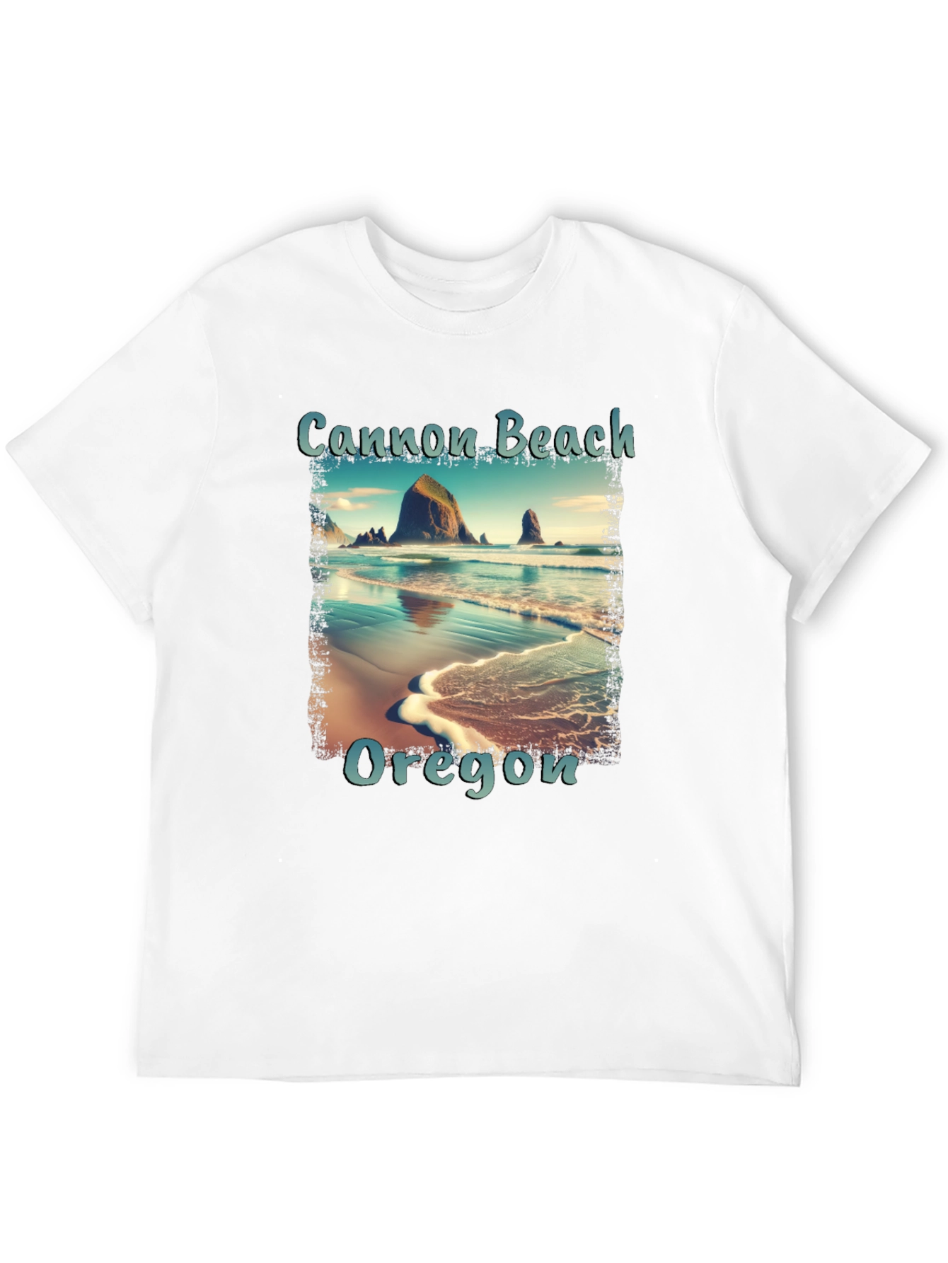 Cannon Beach Oregon Tee - Scenic Coastal Design