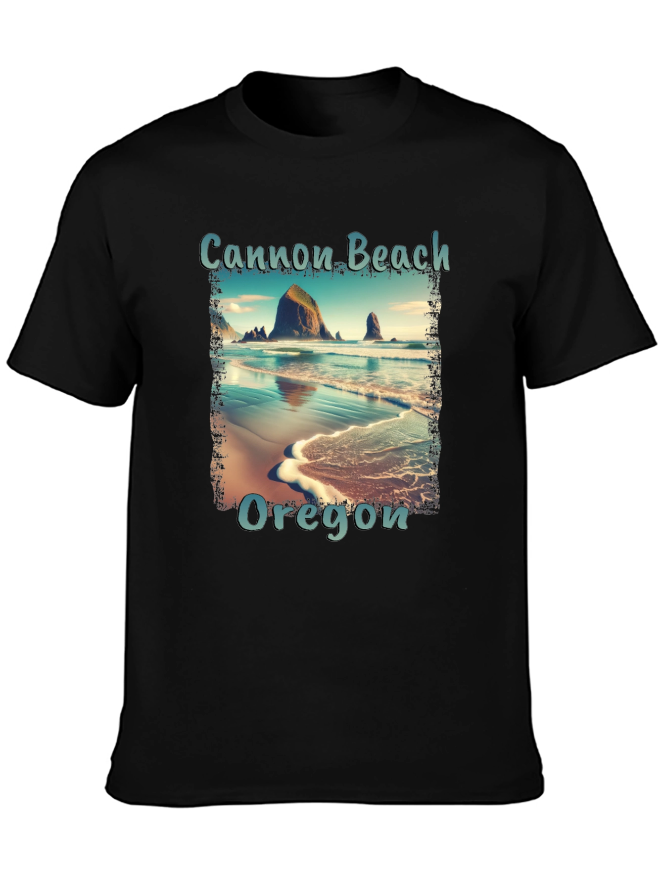 Cannon Beach Oregon Tee - Scenic Coastal Design