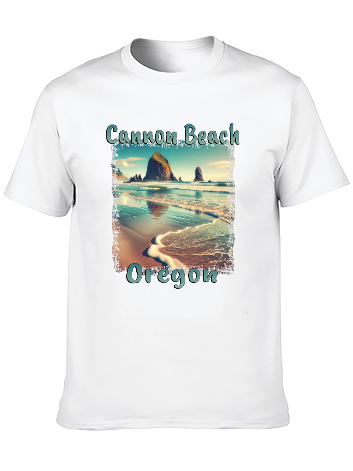 Cannon Beach Oregon Tee - Scenic Coastal Design