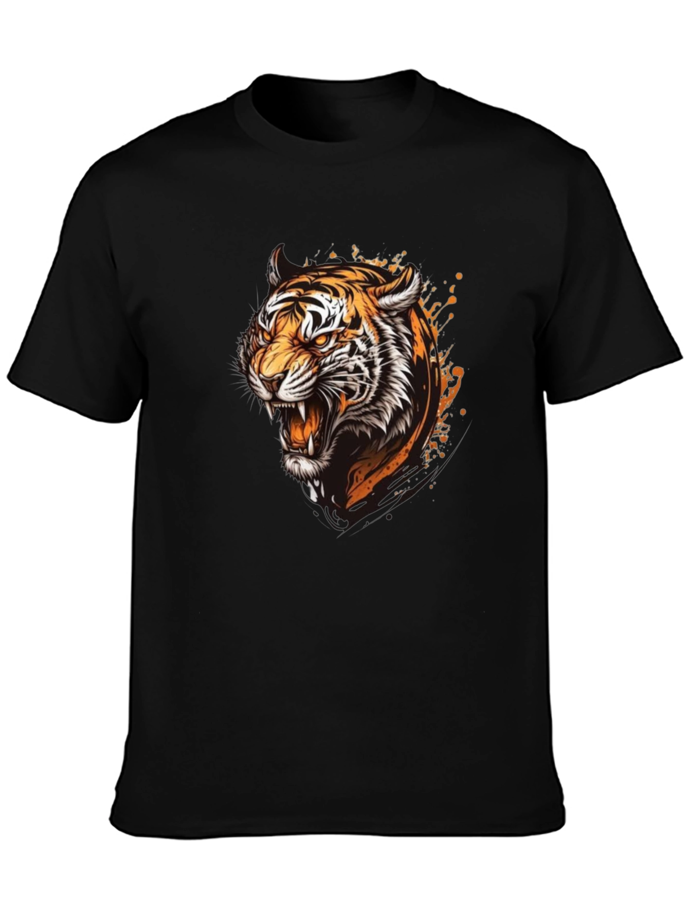 Roaring Tiger Graphic T-Shirt - Black