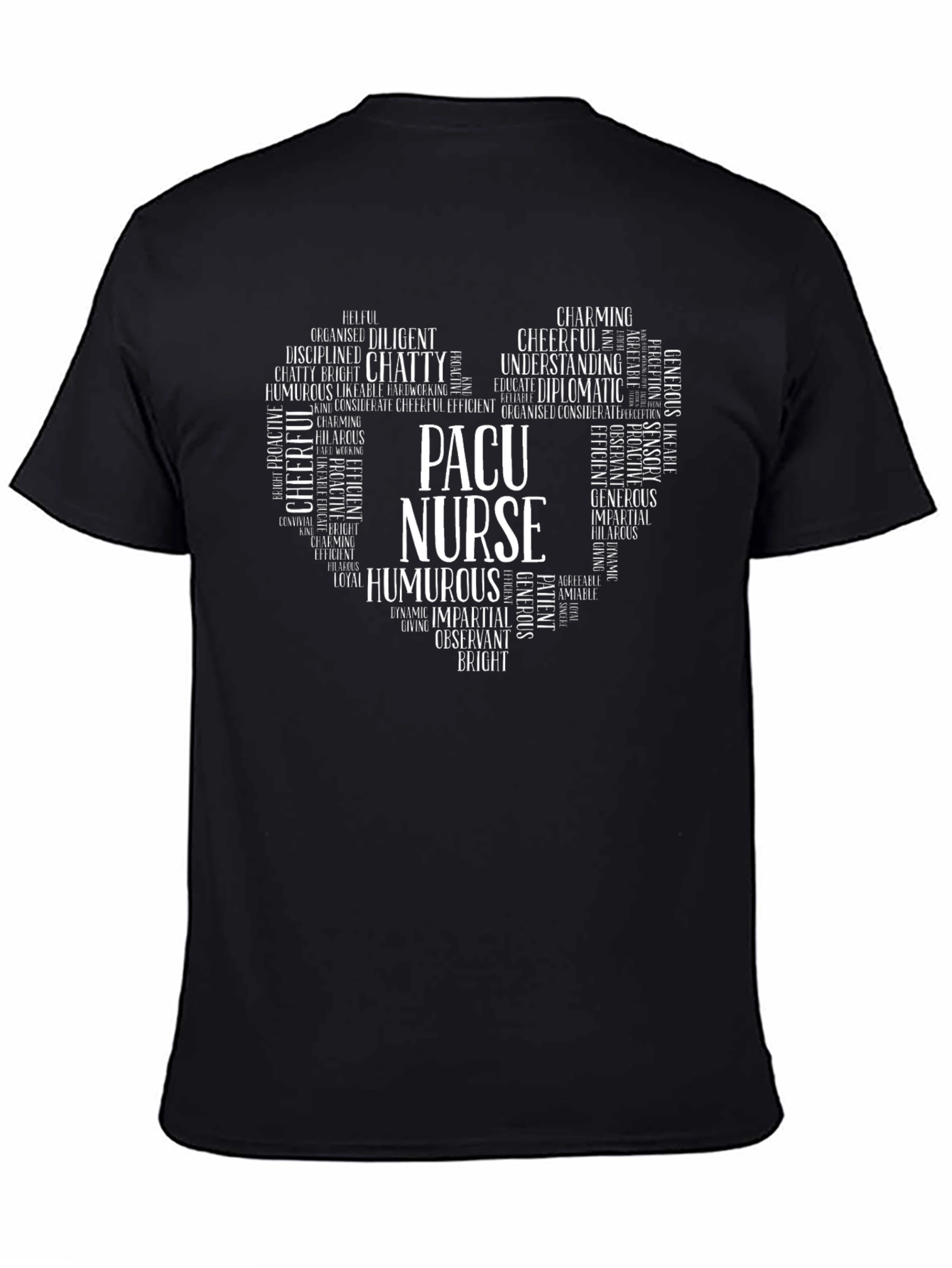PACU Nurse Heart Word Art T-Shirt