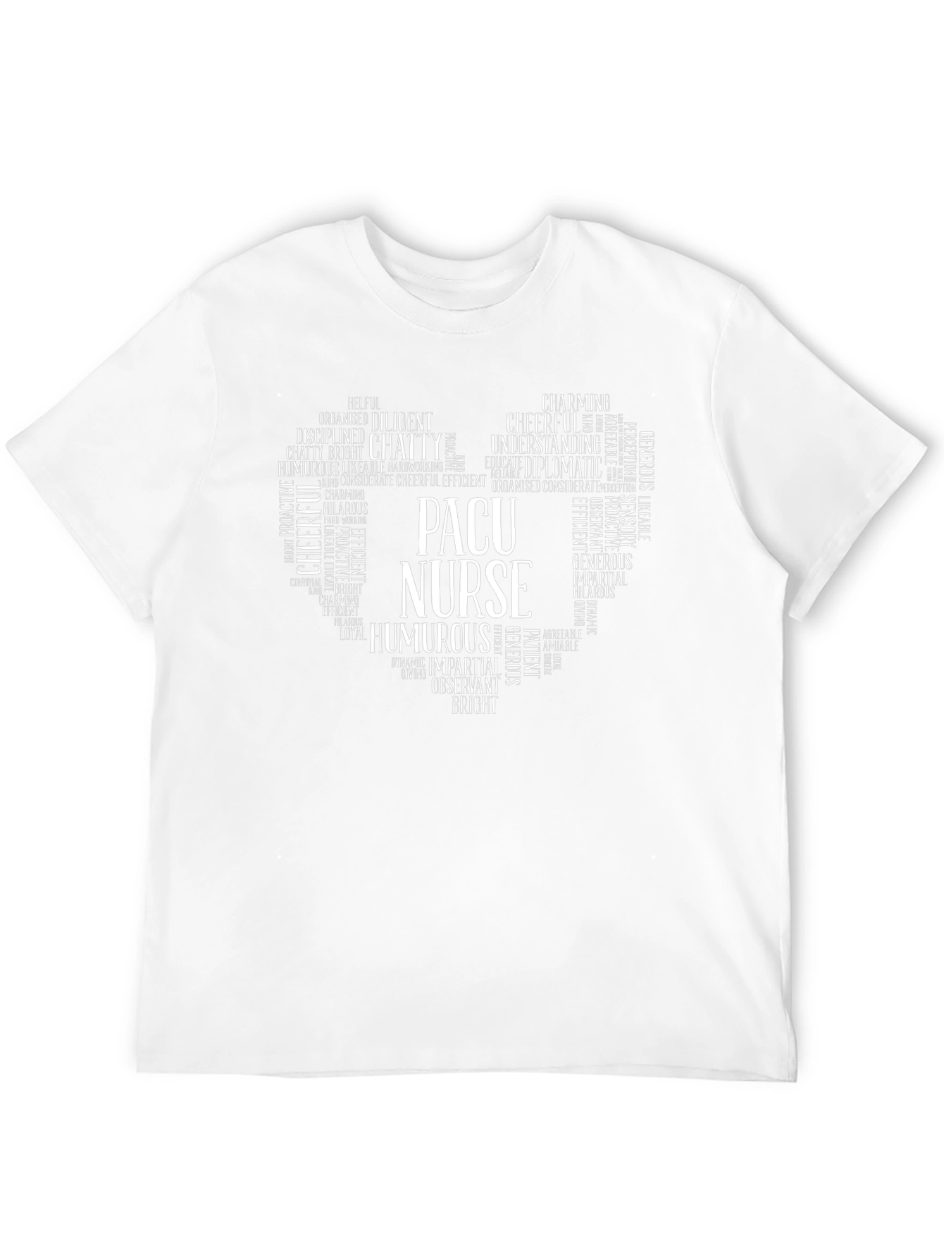 PACU Nurse Heart Word Art T-Shirt