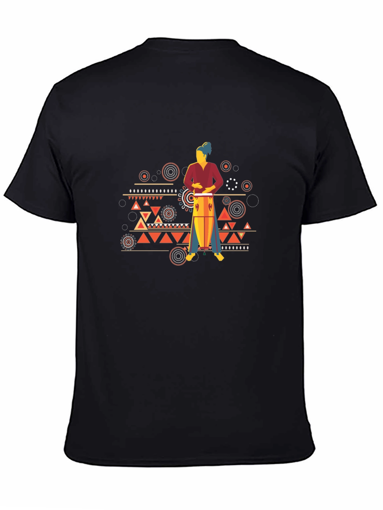 Tribal Drummer Graphic T-Shirt - Bold Style