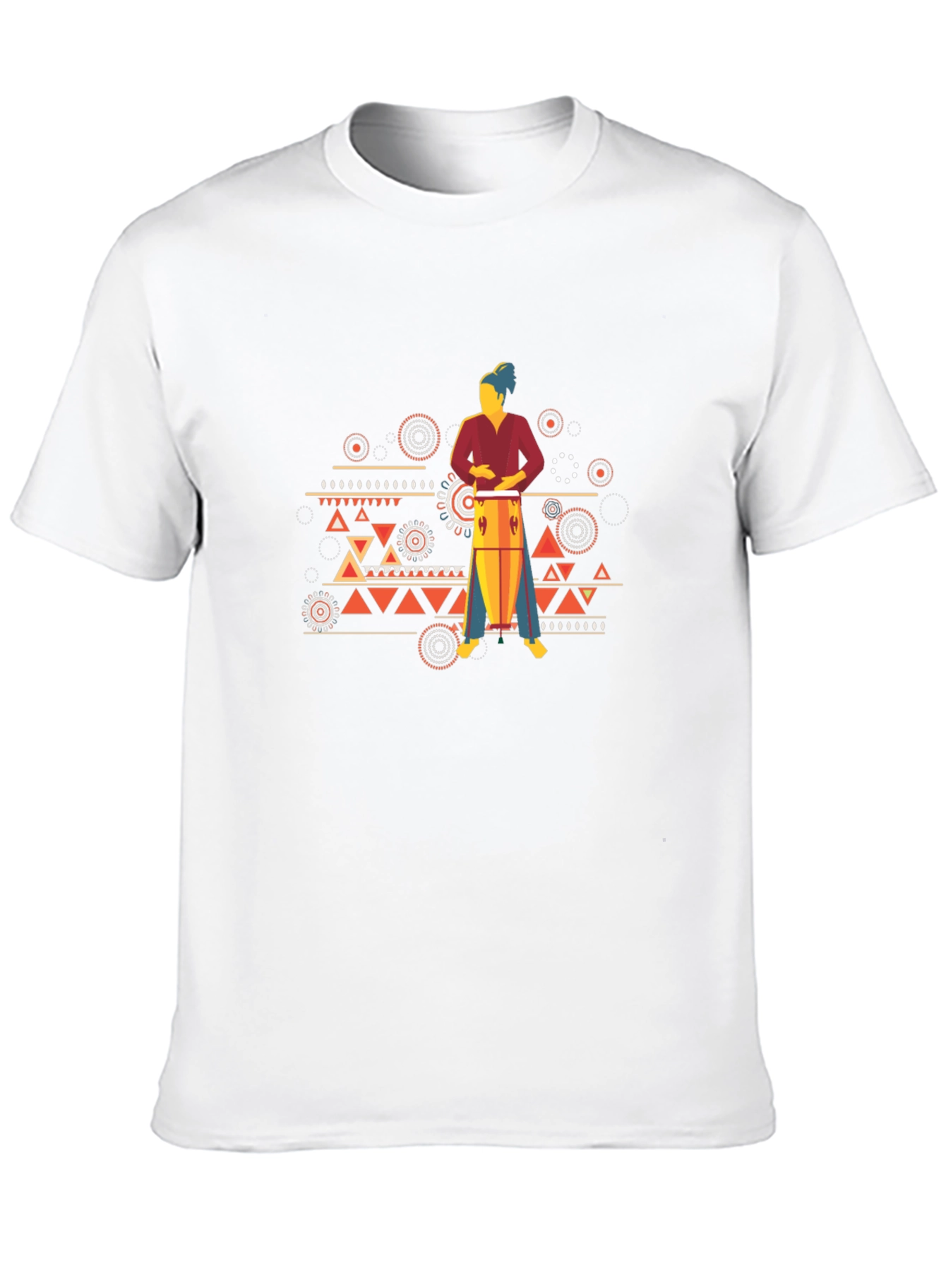 Tribal Drummer Graphic T-Shirt - Bold Style