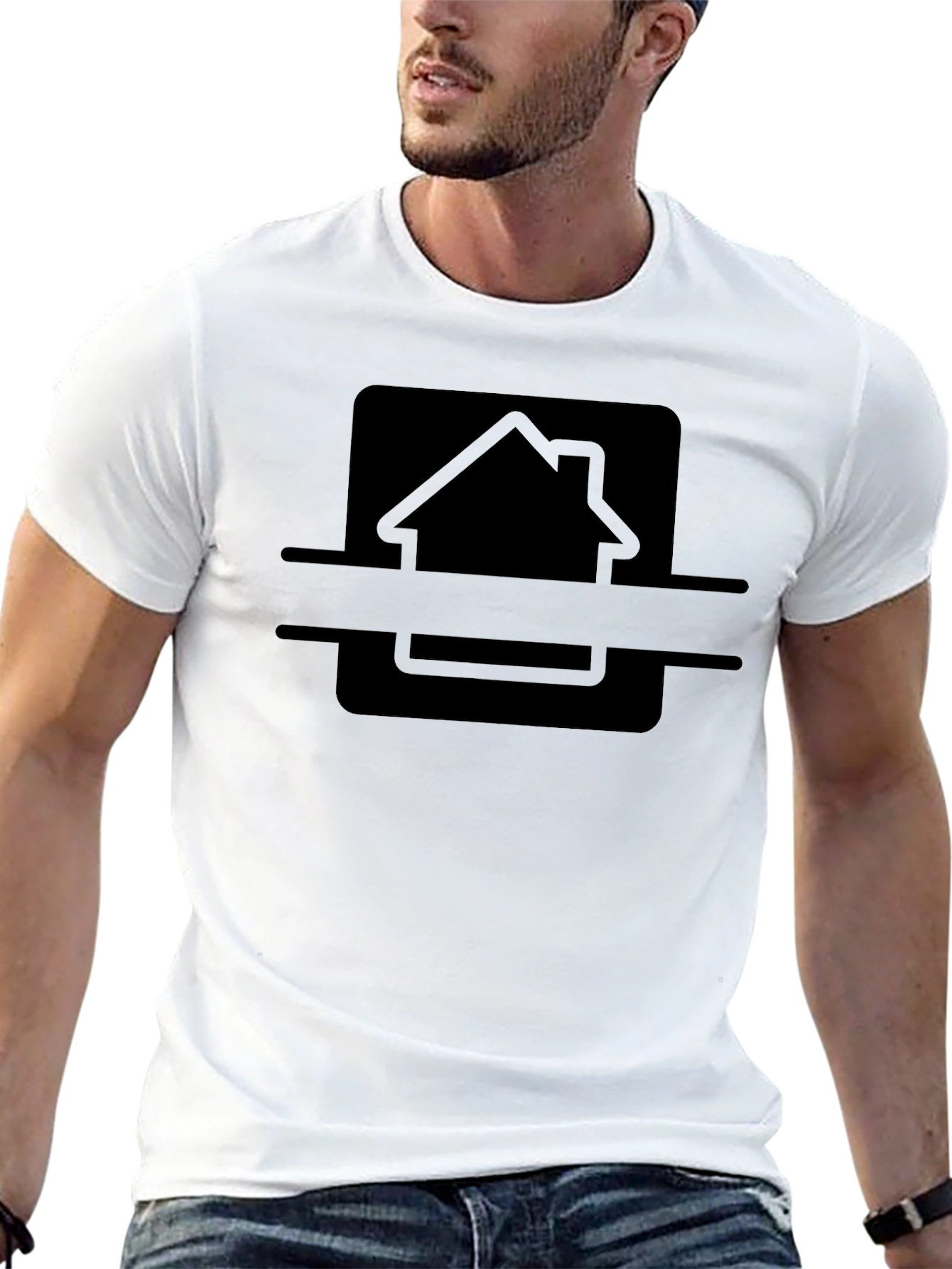 Modern Black House Graphic Tee