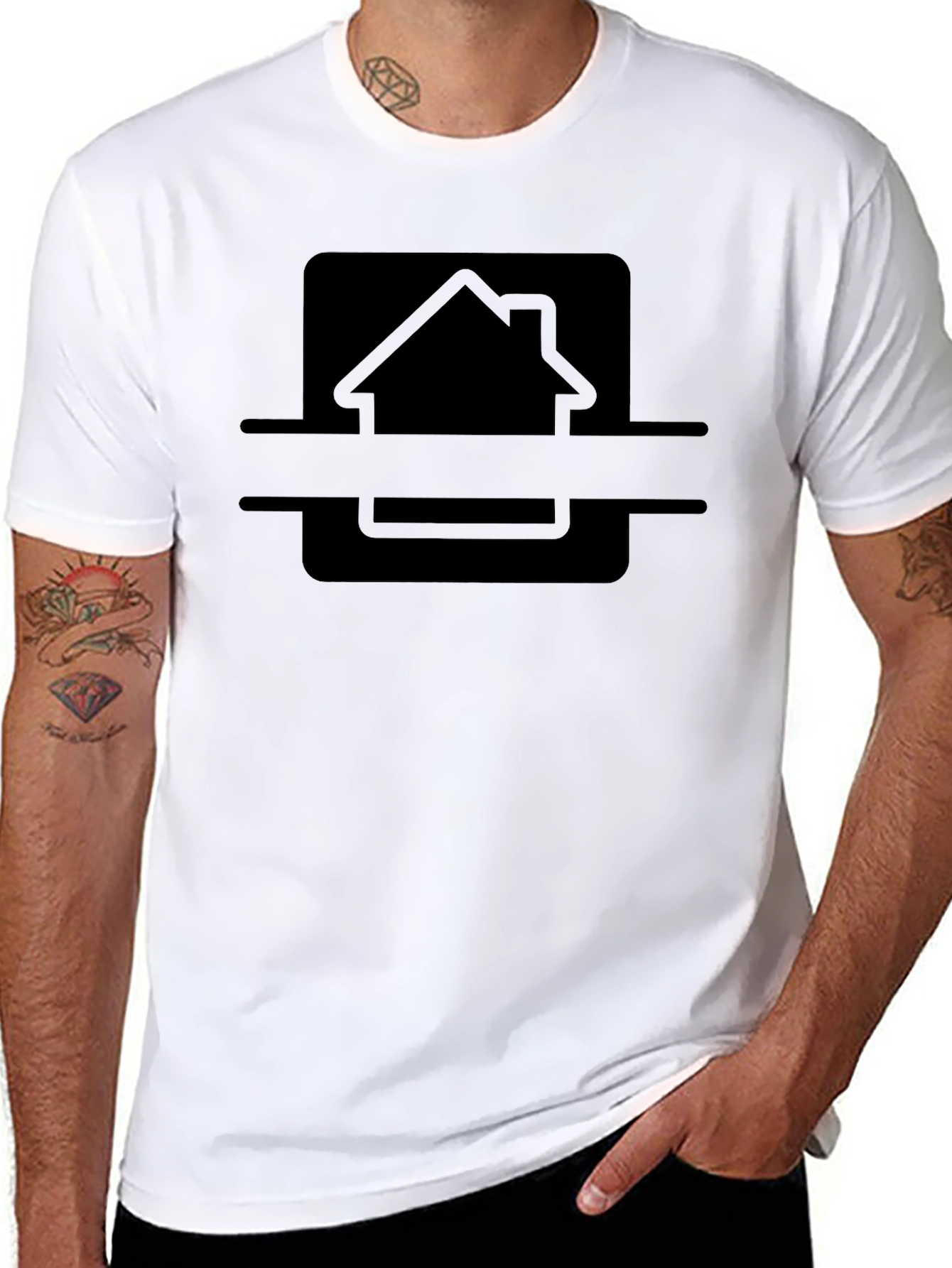 Modern Black House Graphic Tee