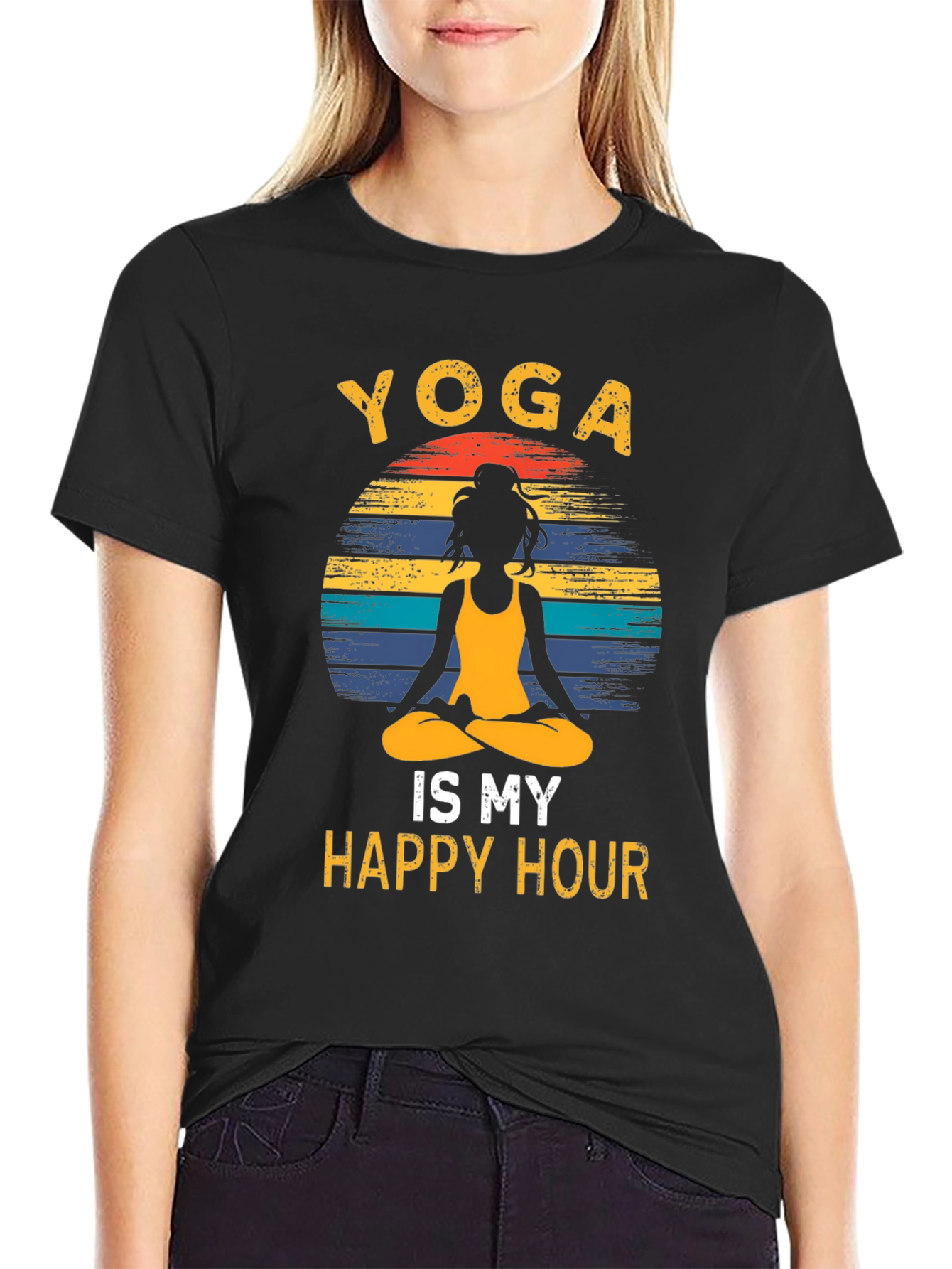Yoga Is My Happy Hour Graphic Tee