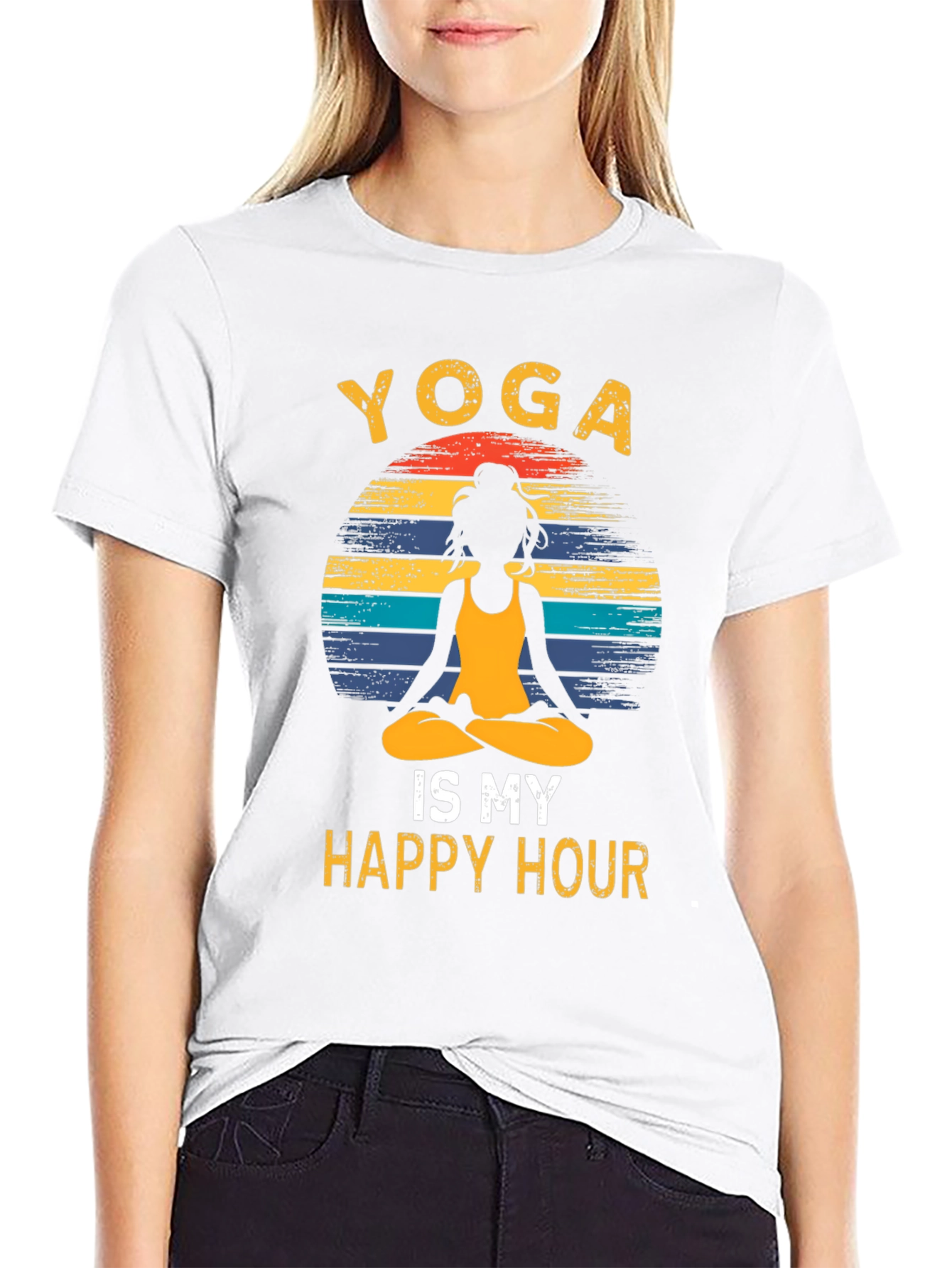 Yoga Is My Happy Hour Graphic Tee