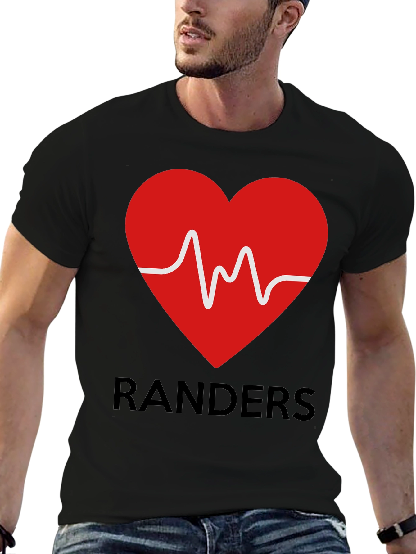 Randers Heartbeat T-Shirt - Mens Black Tee