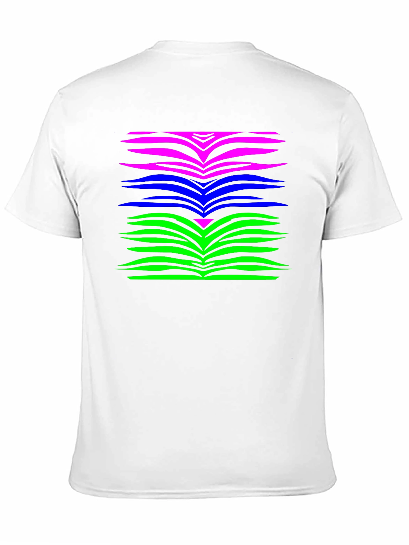 Vibrant Zebra Stripe Graphic Tee - Black