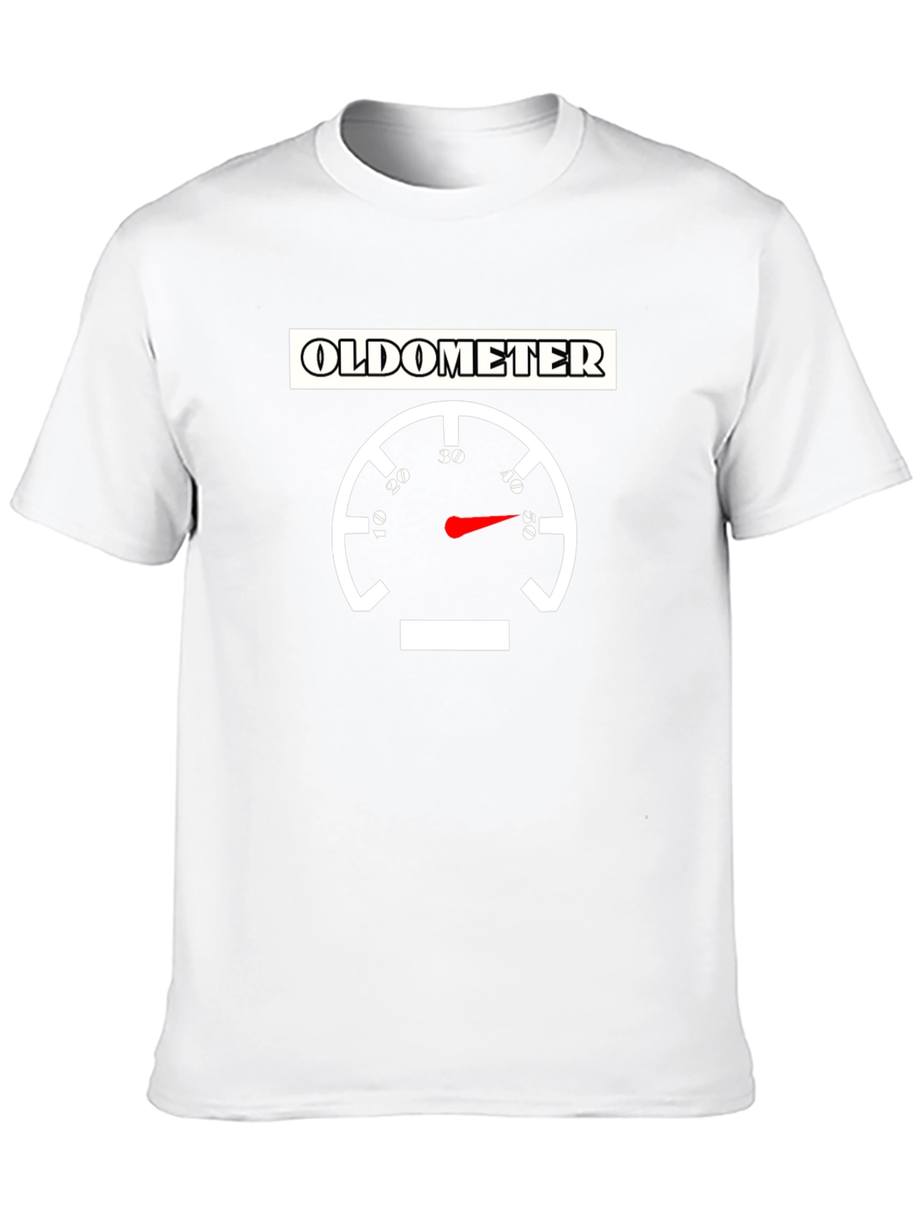 Oldometer Gauge Funny Birthday Graphic Tee - Black