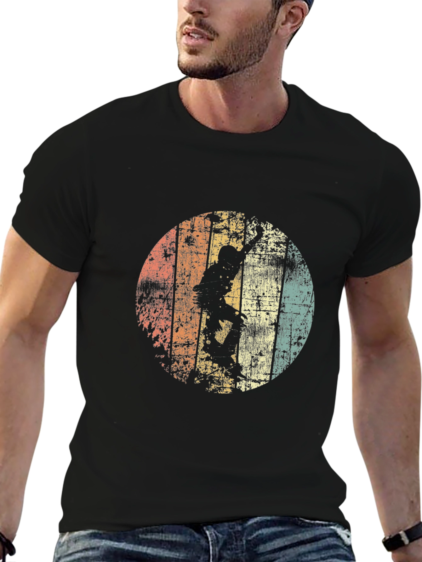 Retro Climber Graphic Tee - Black
