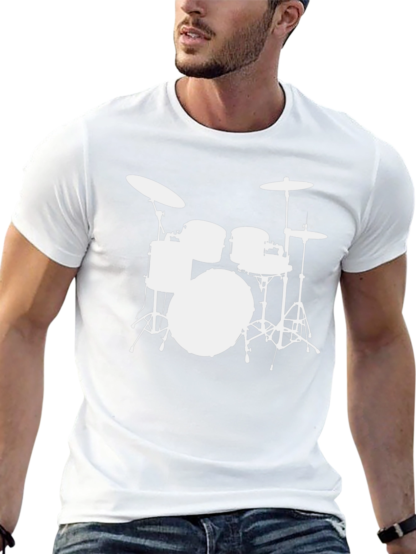 Drum Set Graphic Tee - Musician T-Shirt