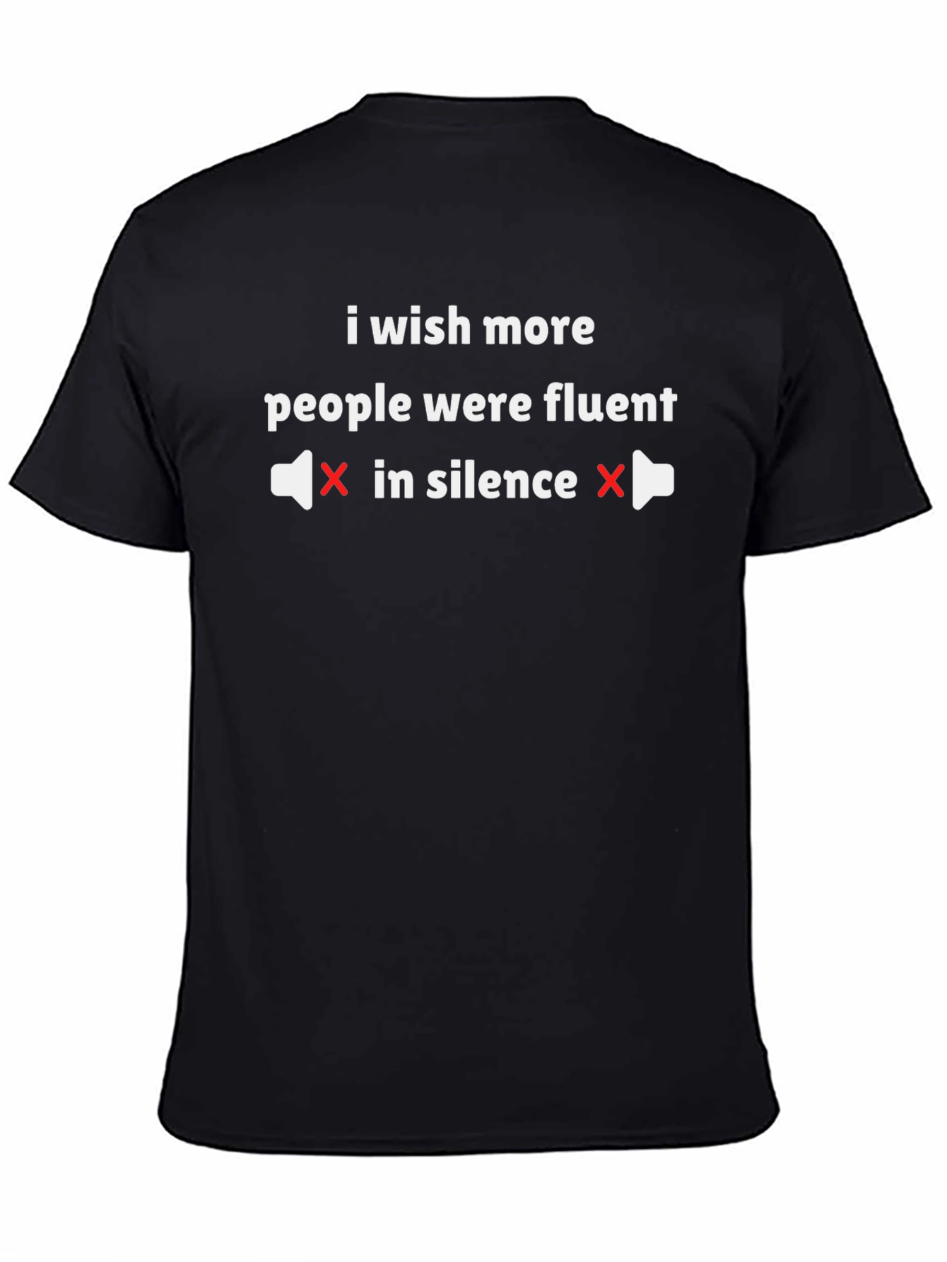 Fluent in Silence Black Graphic T-Shirt