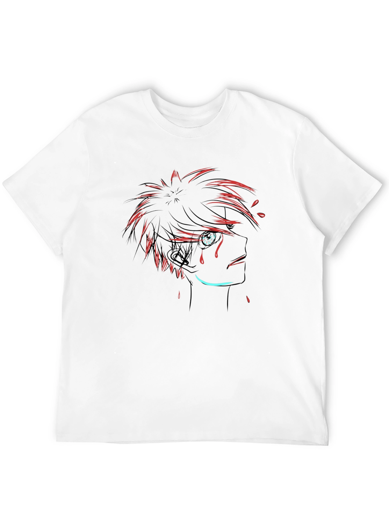 Anime Style Graphic Black T-Shirt