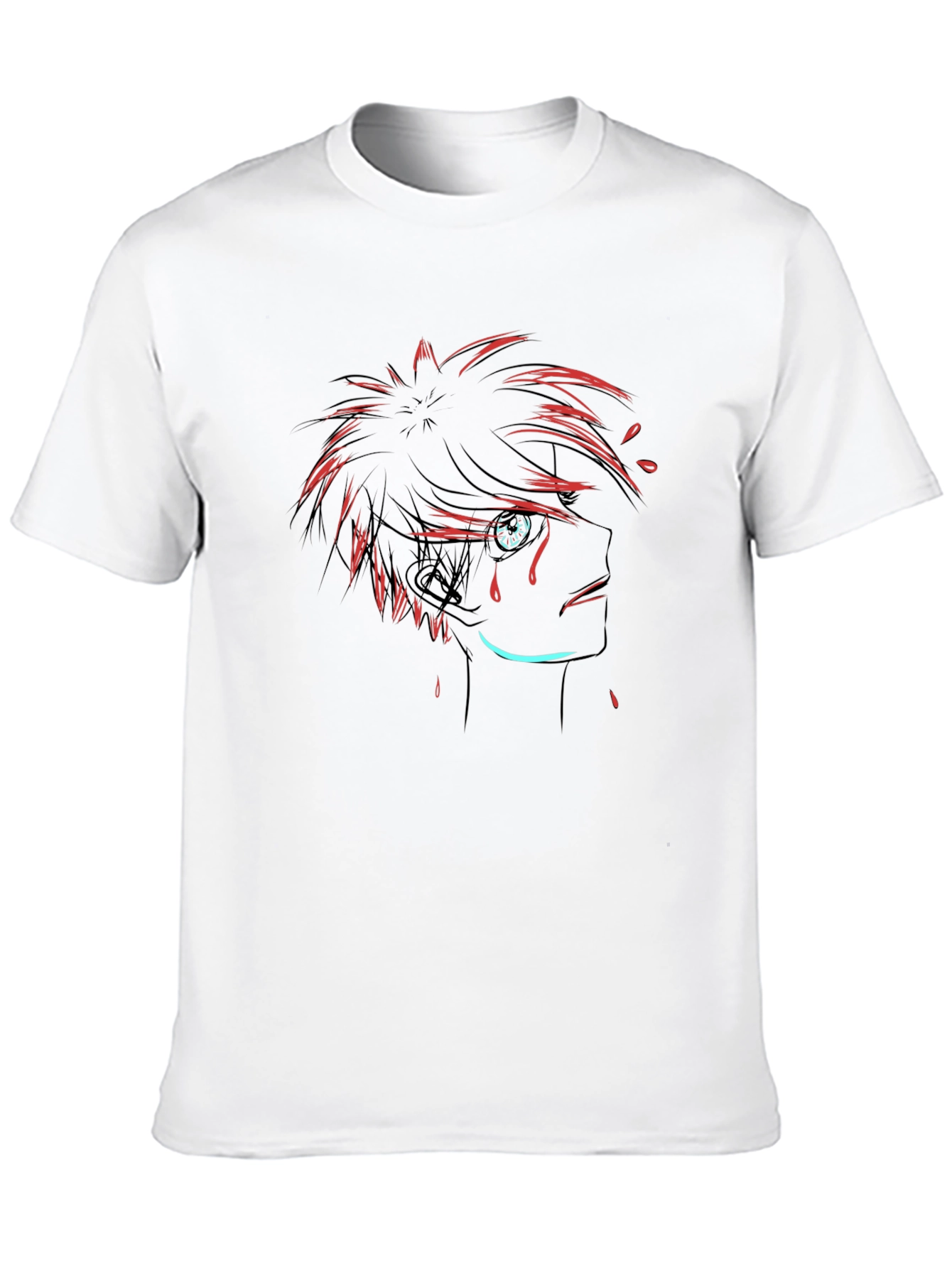 Anime Style Graphic Black T-Shirt