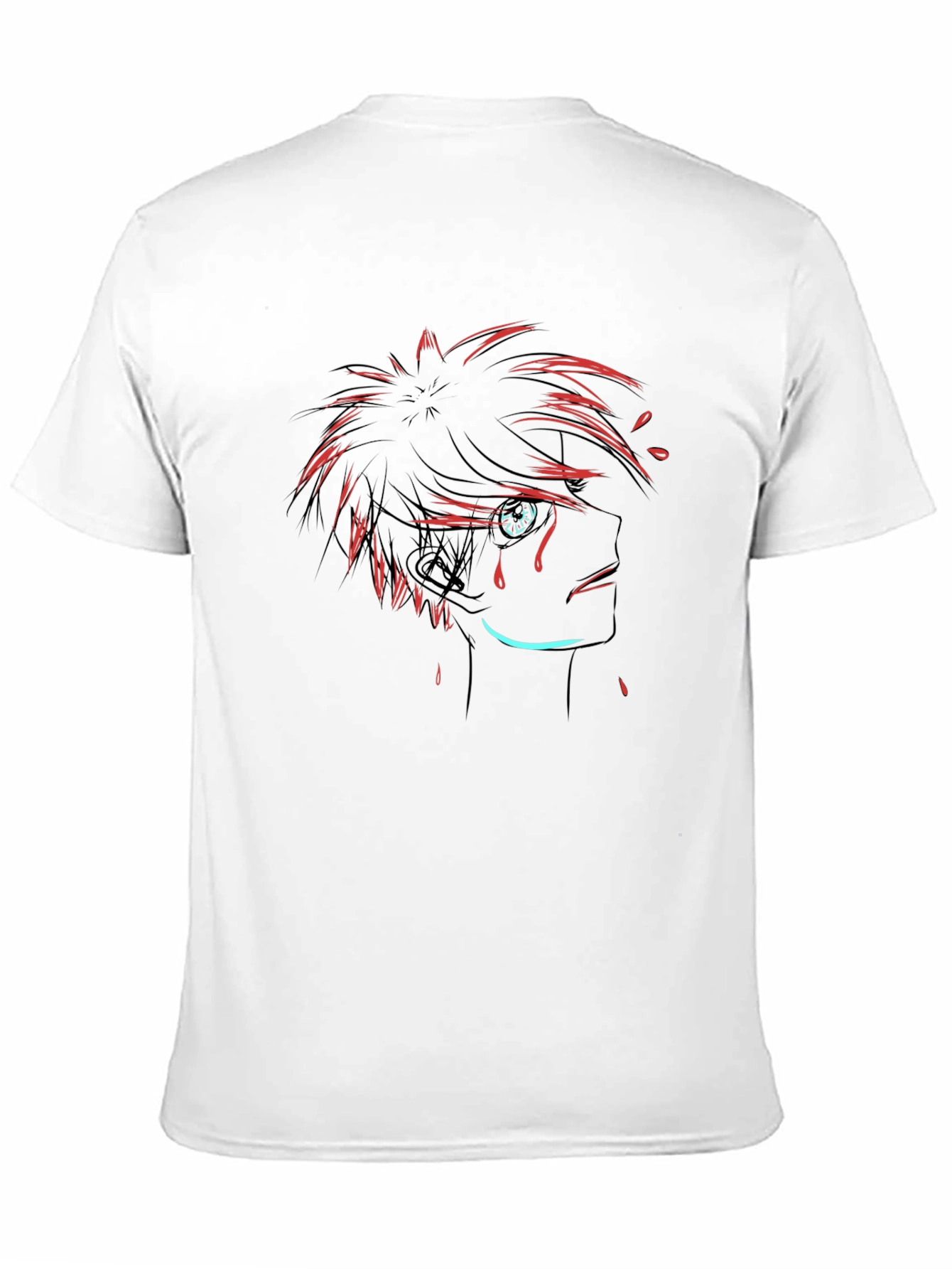 Anime Style Graphic Black T-Shirt