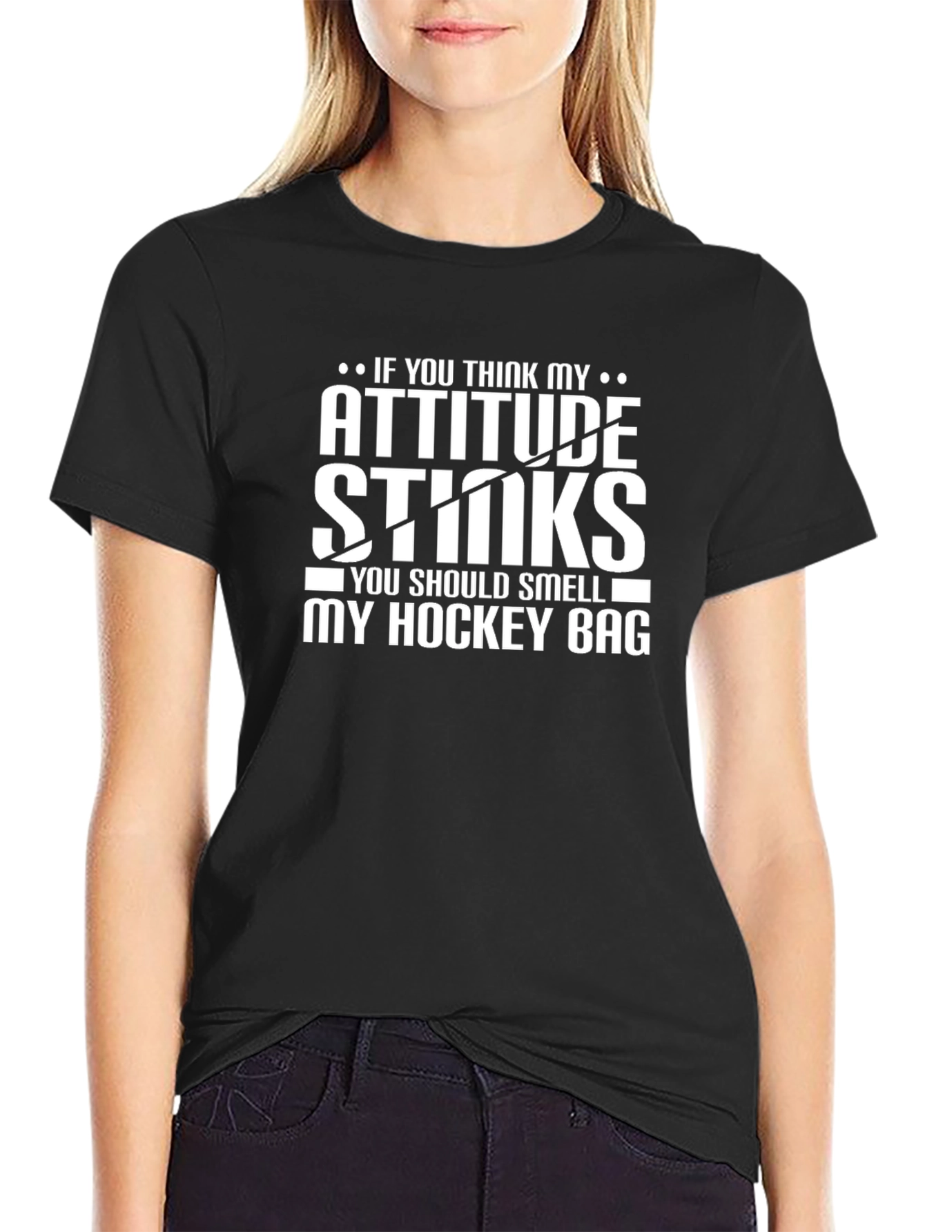 Attitude Stinks Hockey Bag Graphic Tee