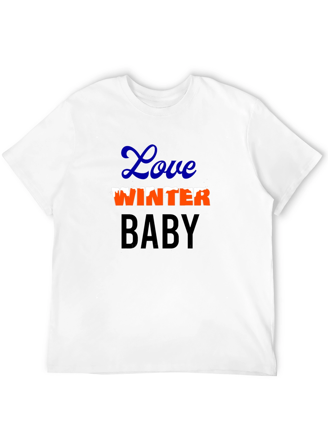 Love Winter Baby Graphic Tee - Black