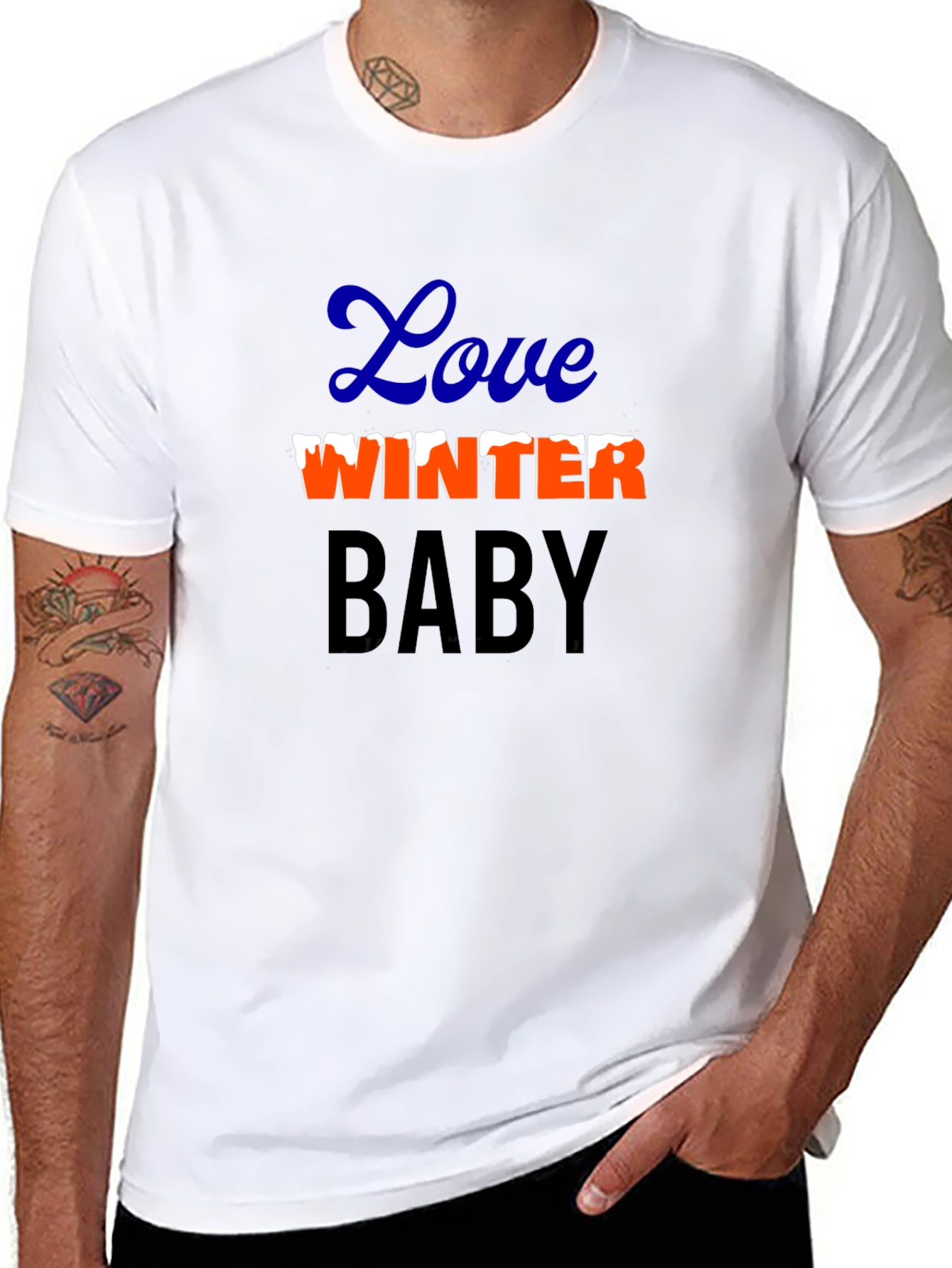 Love Winter Baby Graphic Tee - Black
