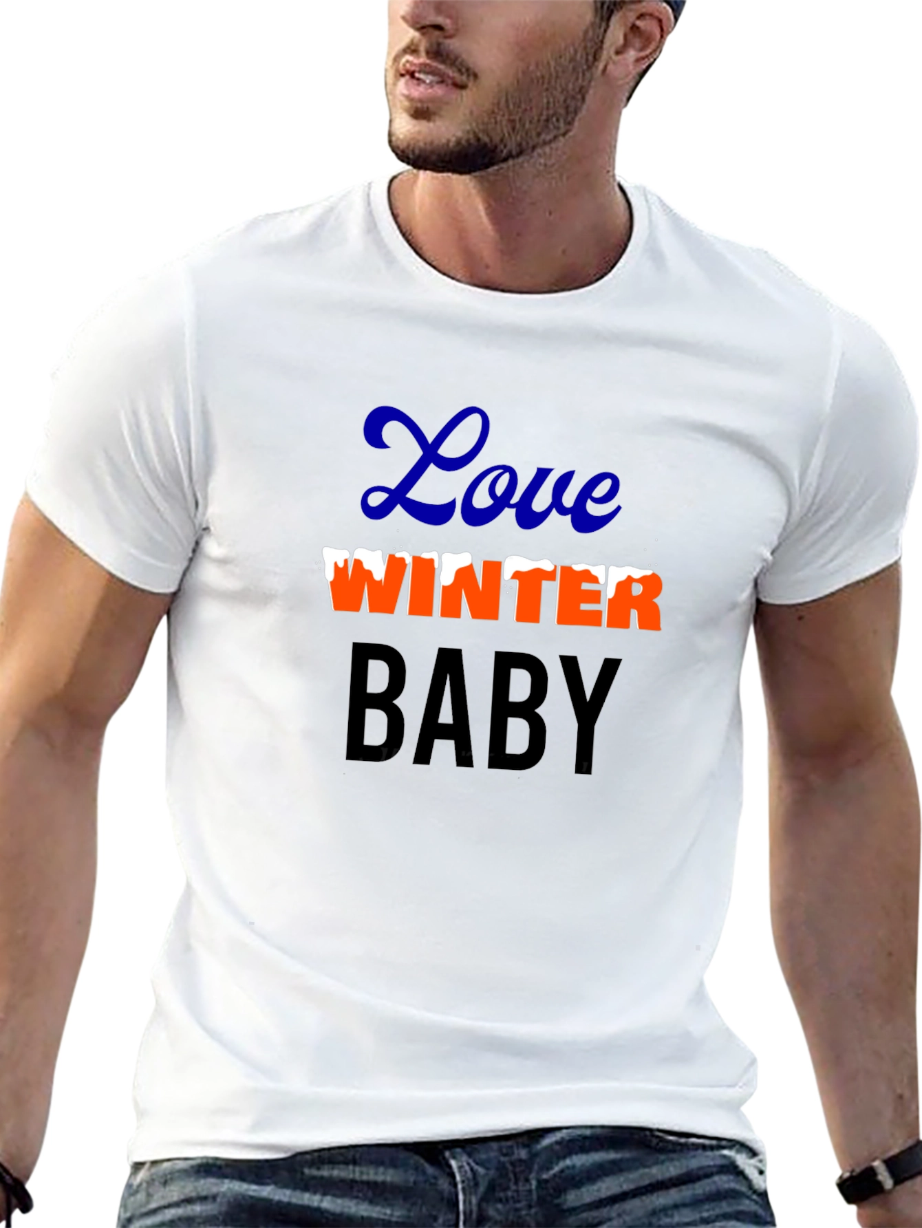 Love Winter Baby Graphic Tee - Black