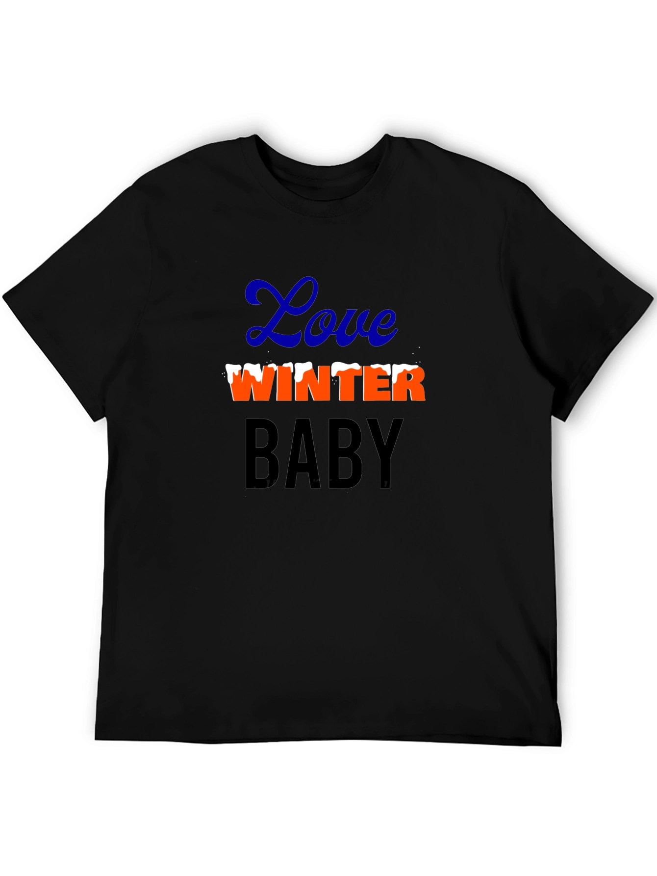 Love Winter Baby Graphic Tee - Black